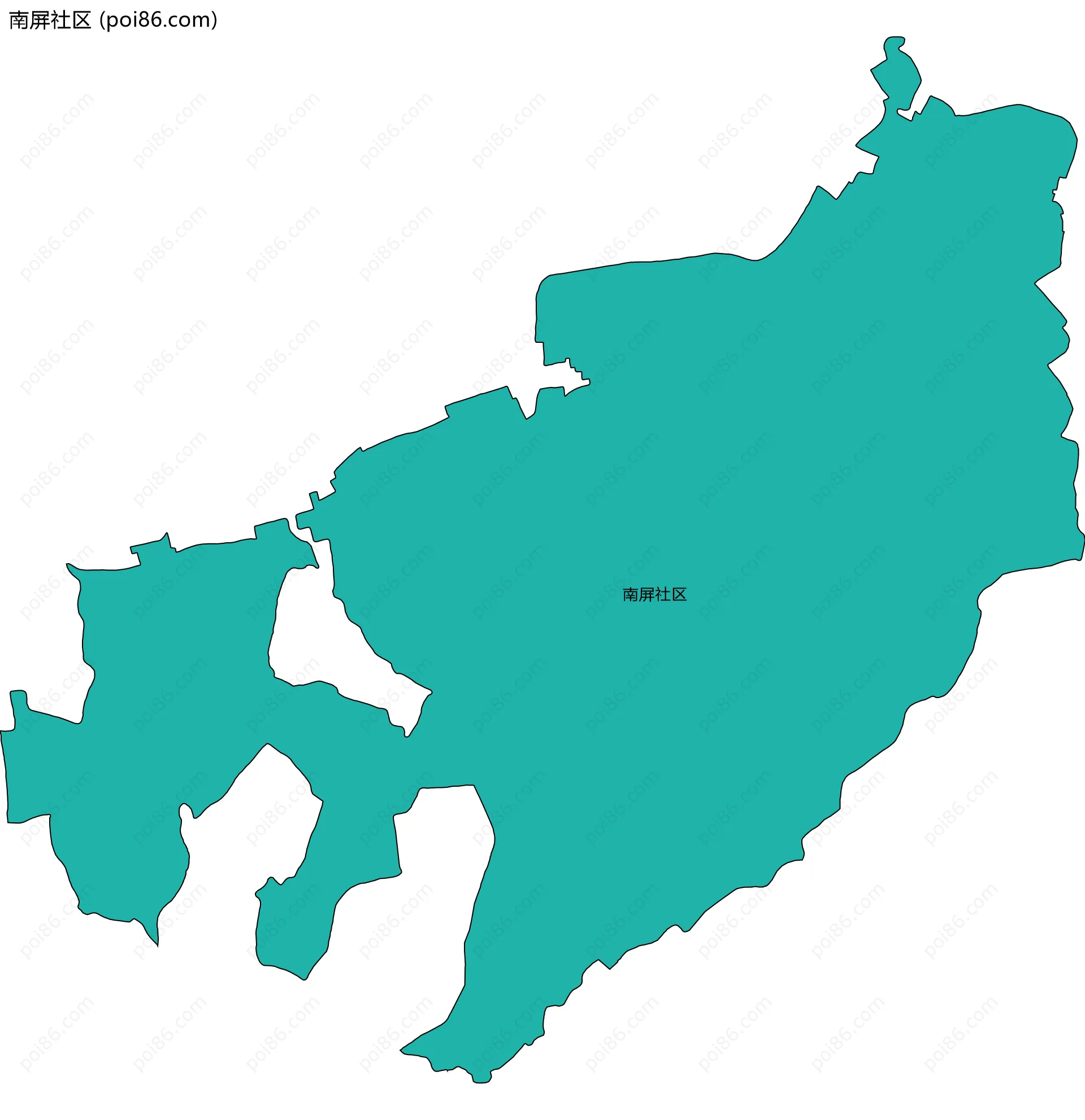 南屏社区边界地图