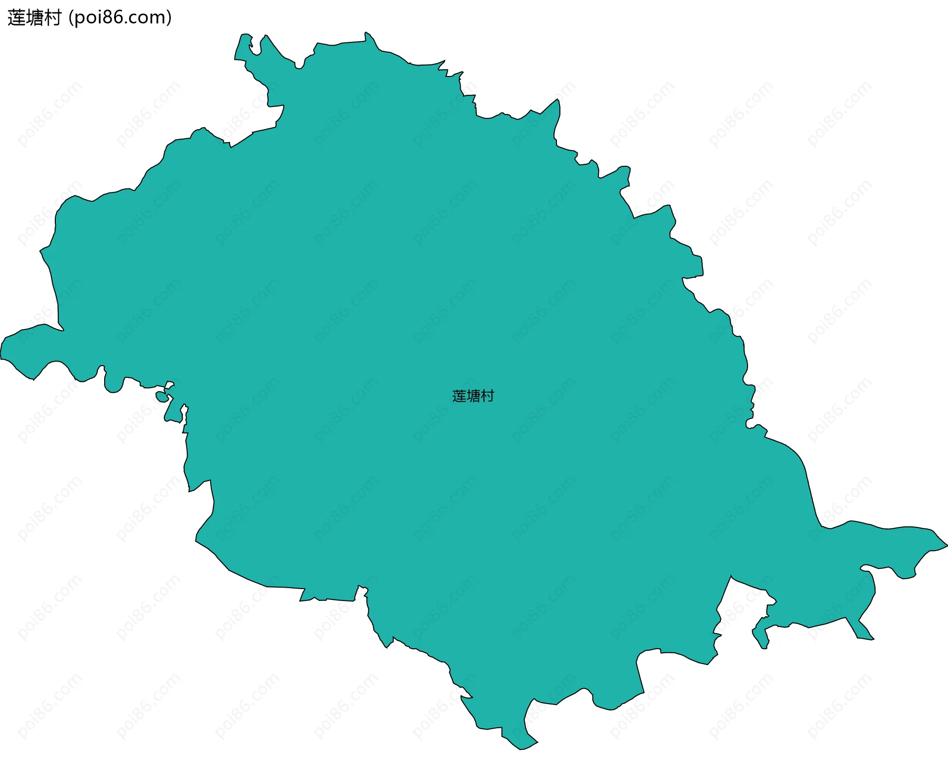 莲塘村边界地图