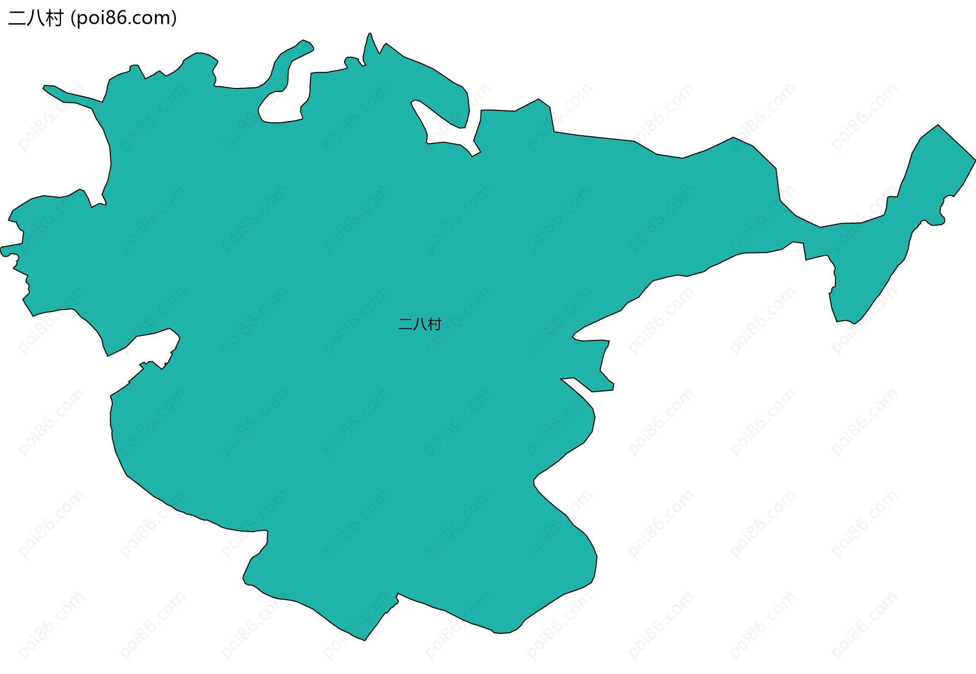 二八村边界地图