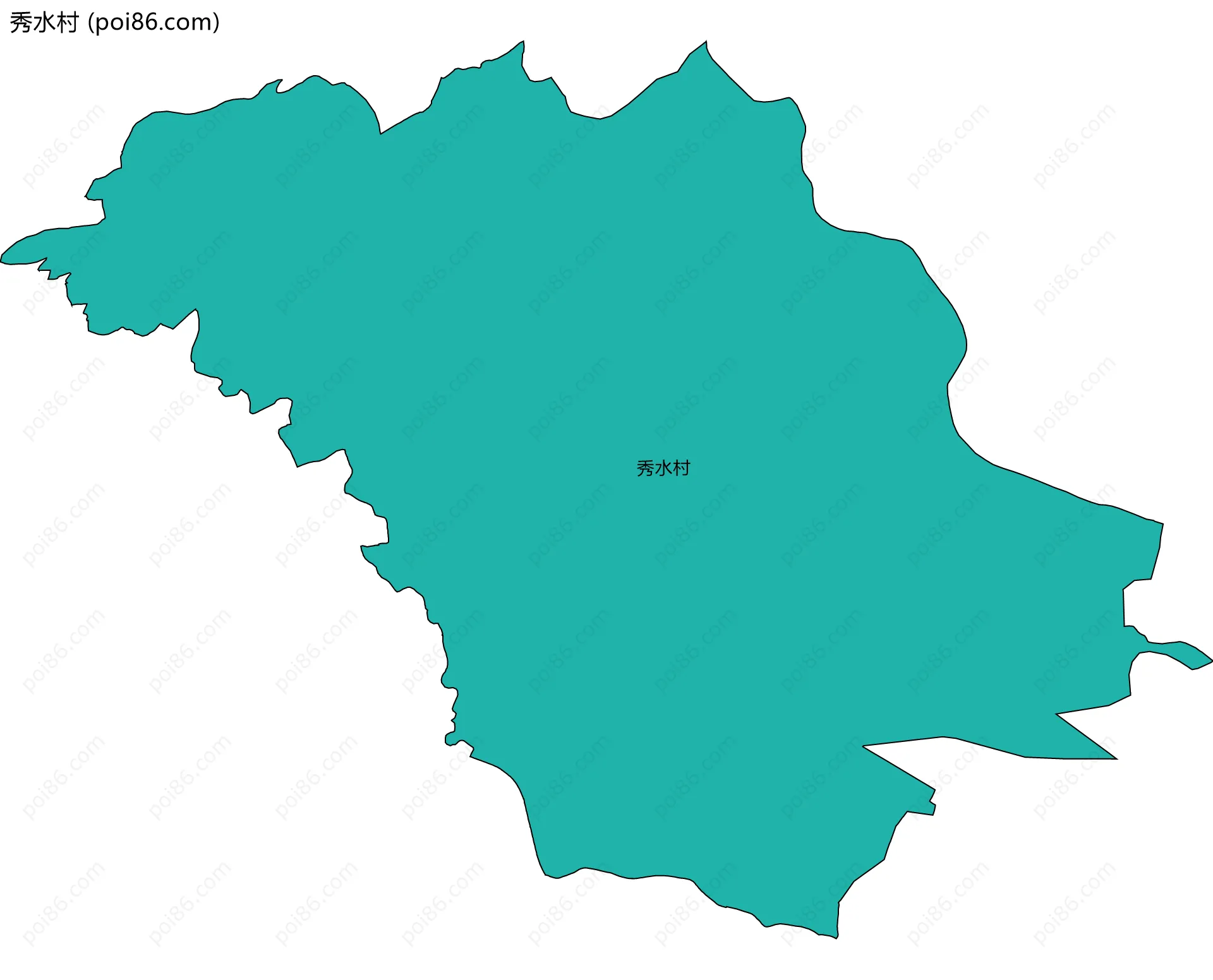 秀水村边界地图