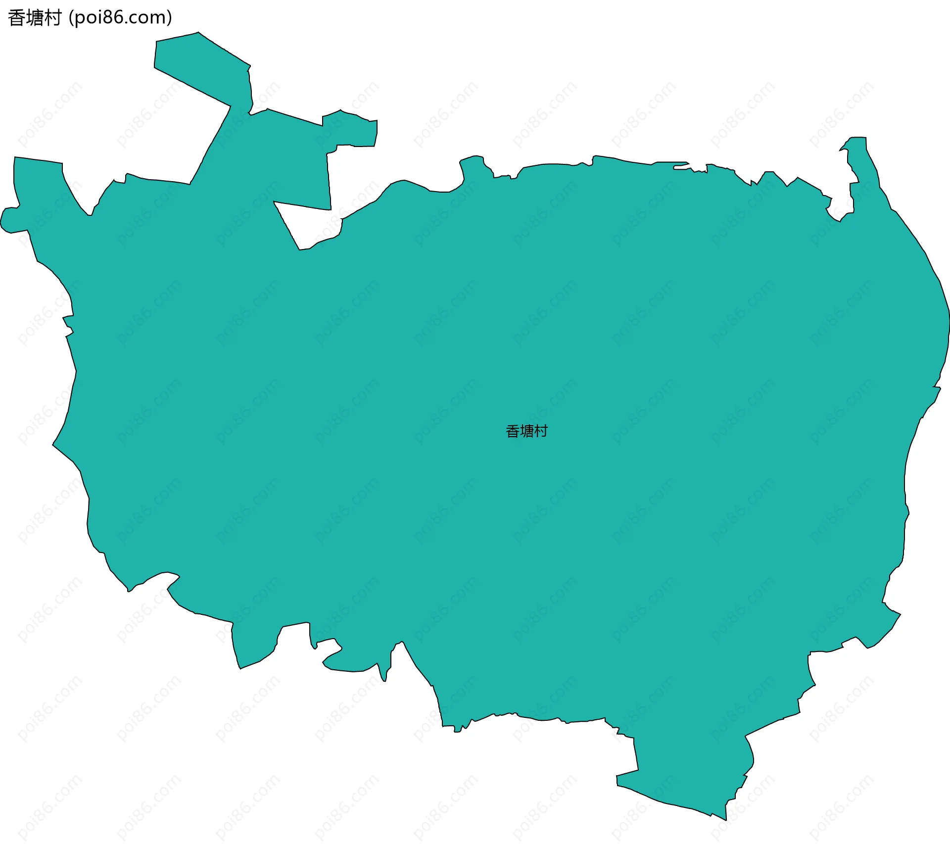 香塘村边界地图
