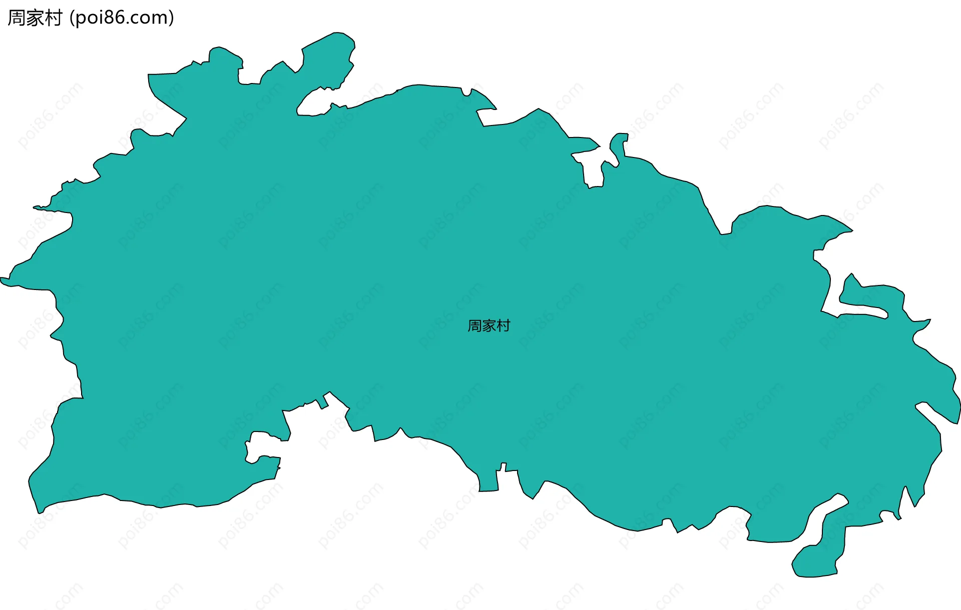 周家村边界地图