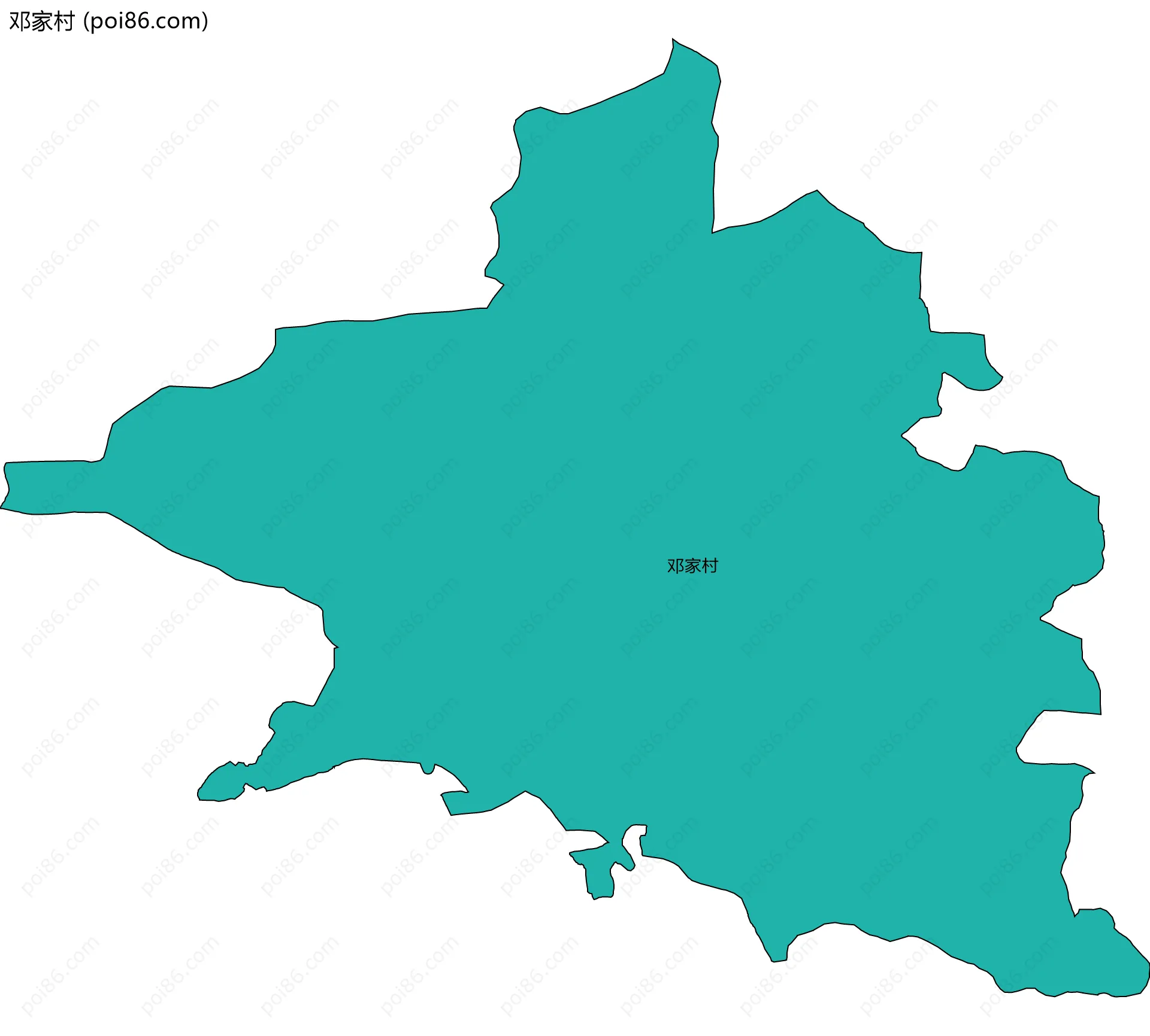 邓家村边界地图
