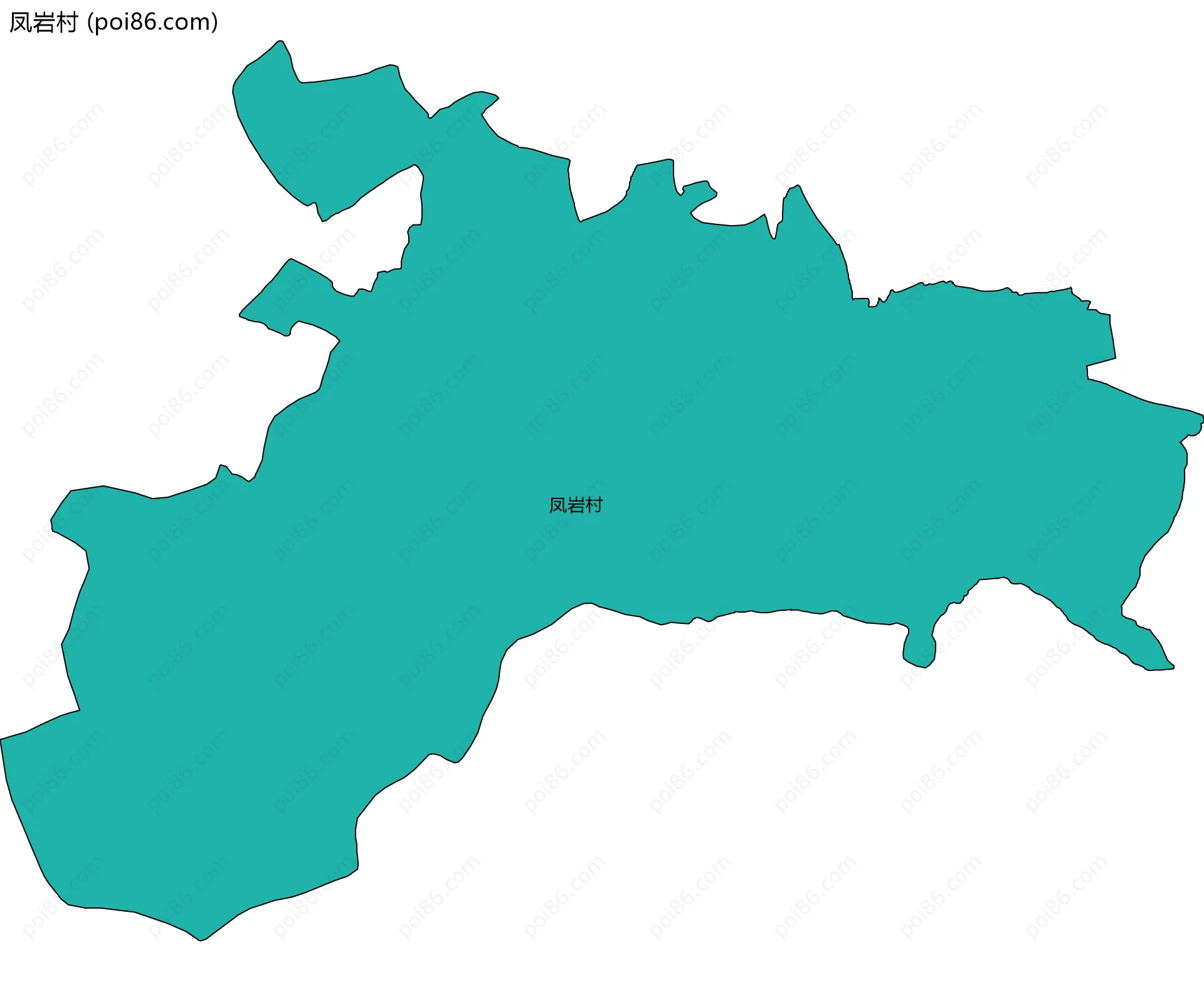 凤岩村边界地图