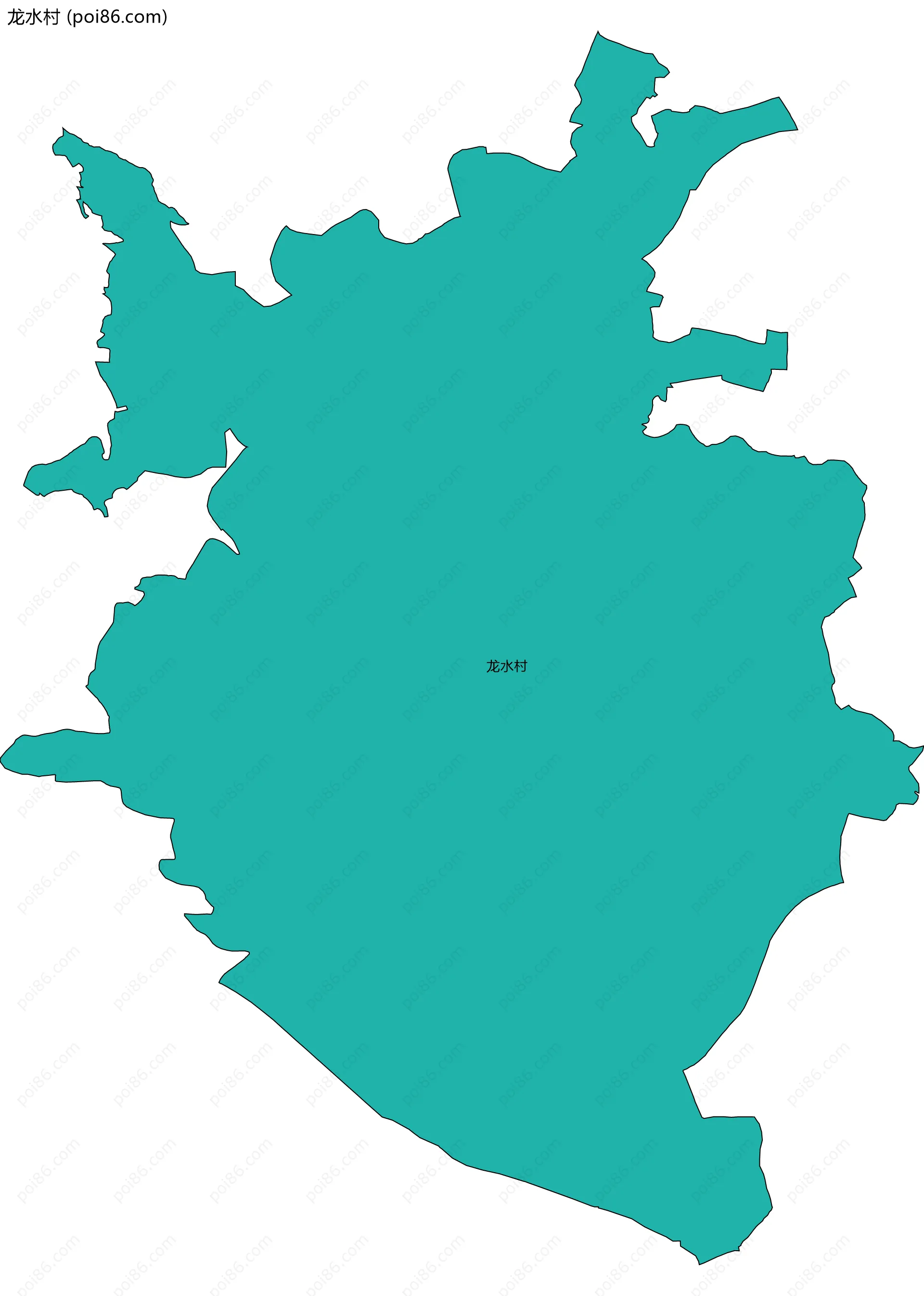 龙水村边界地图