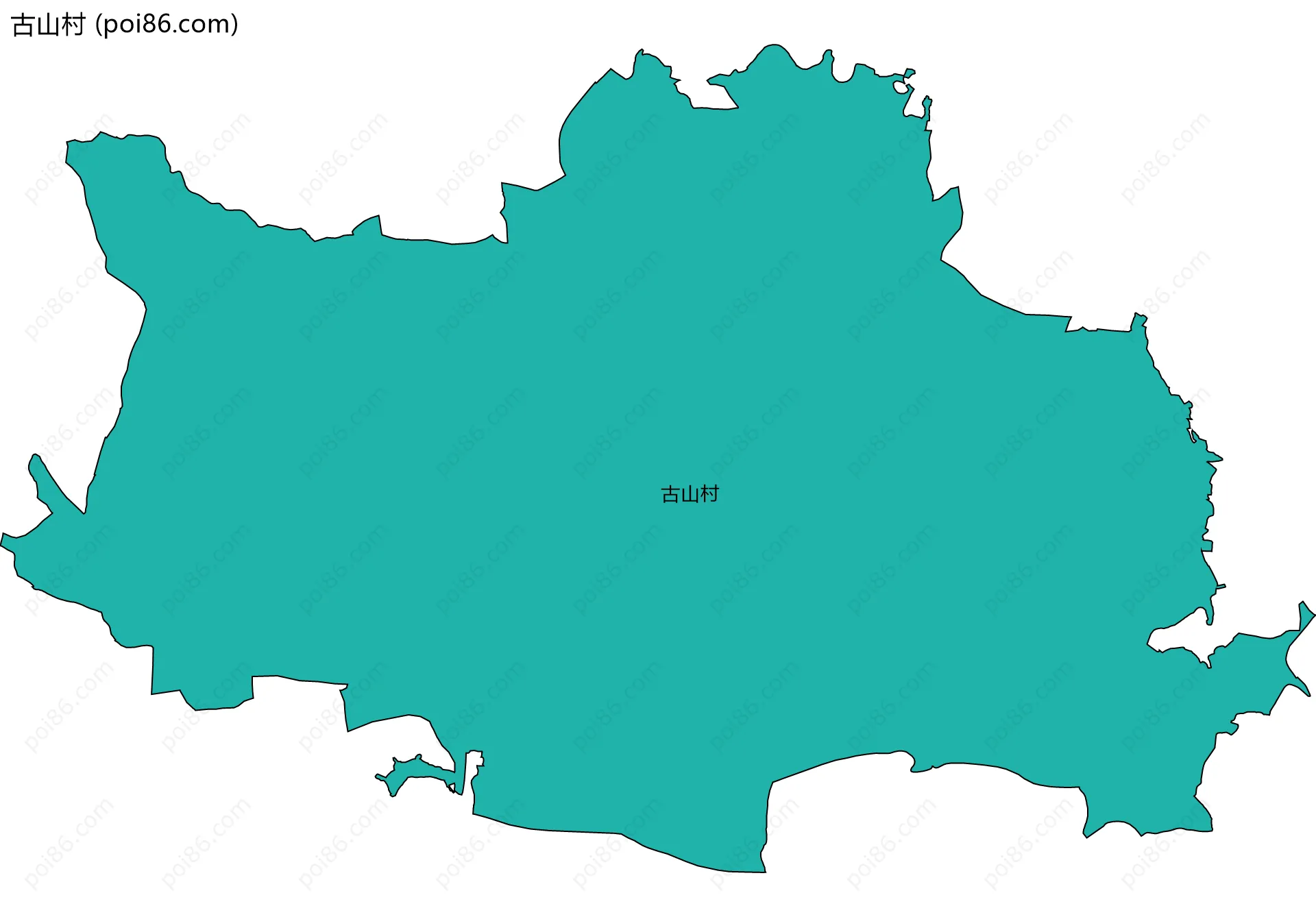 古山村边界地图