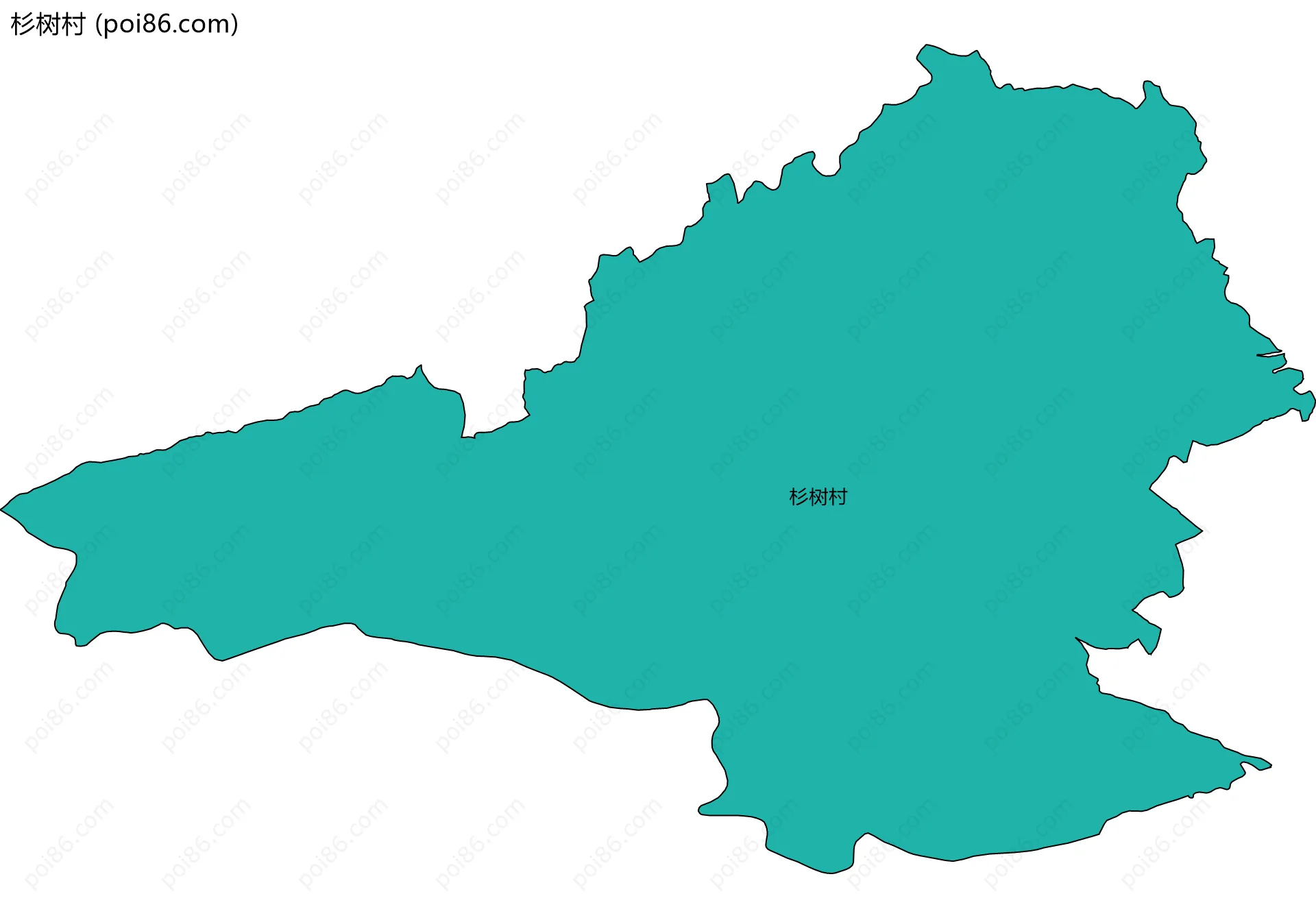 杉树村边界地图
