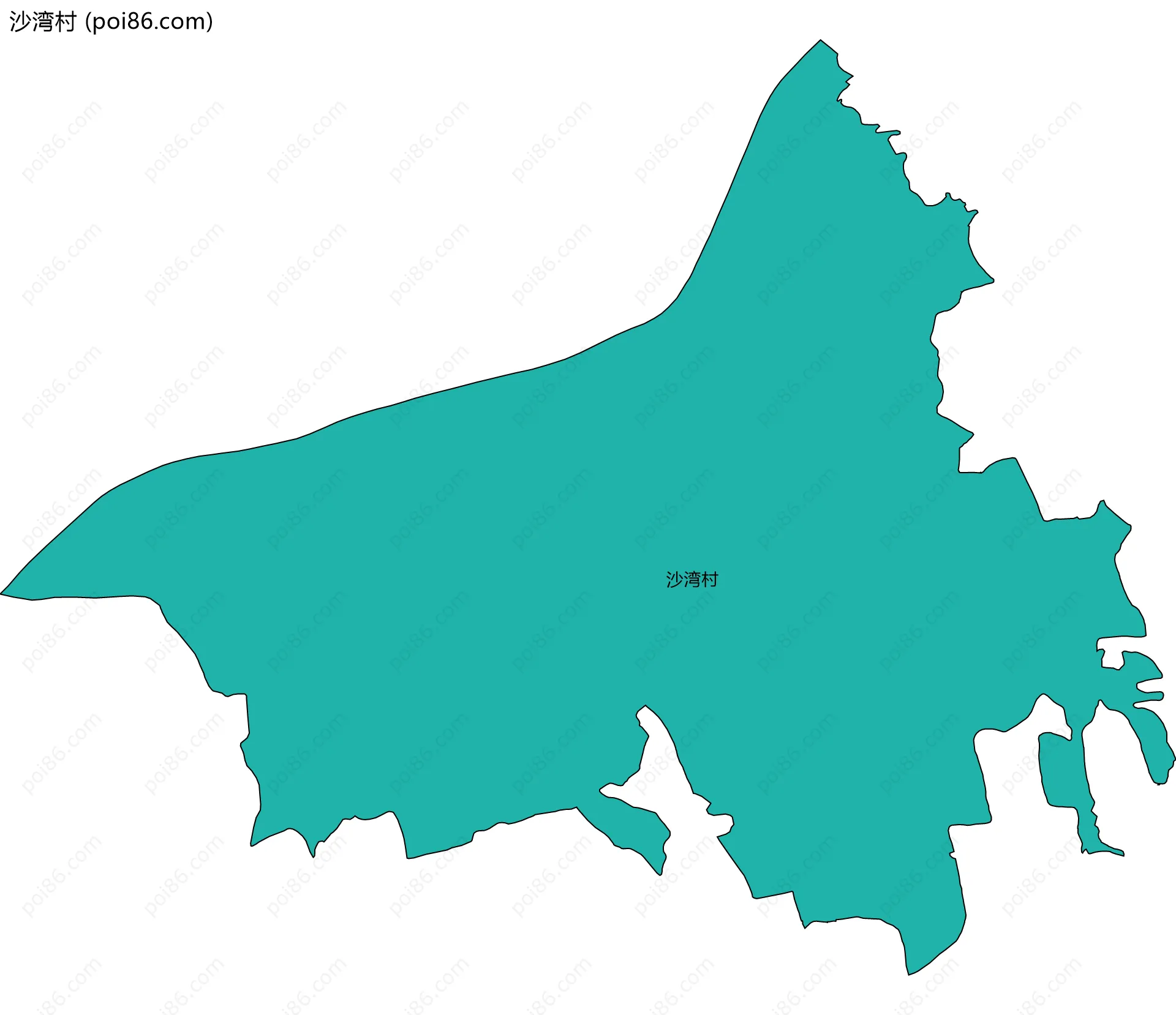 沙湾村边界地图