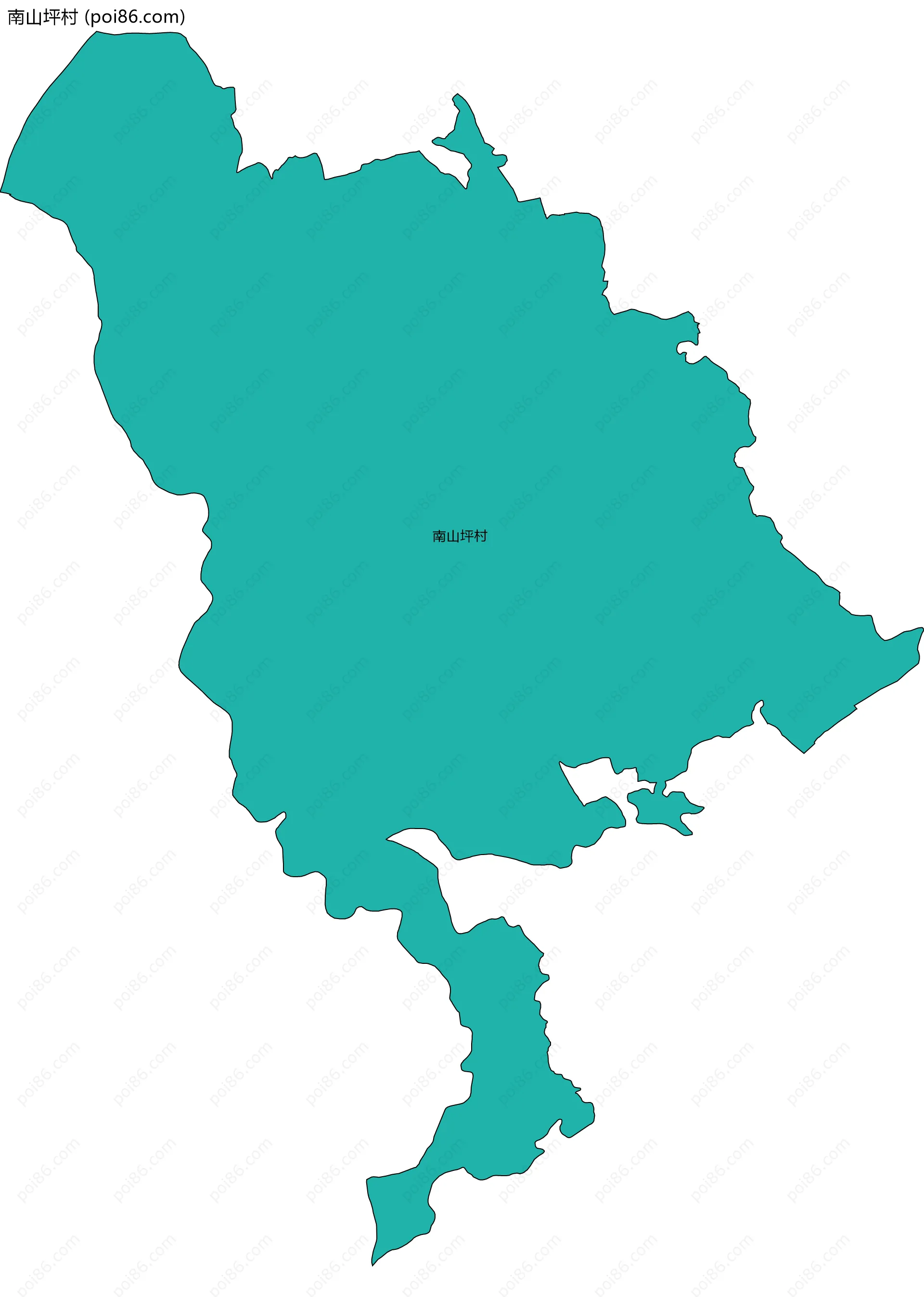 南山坪村边界地图