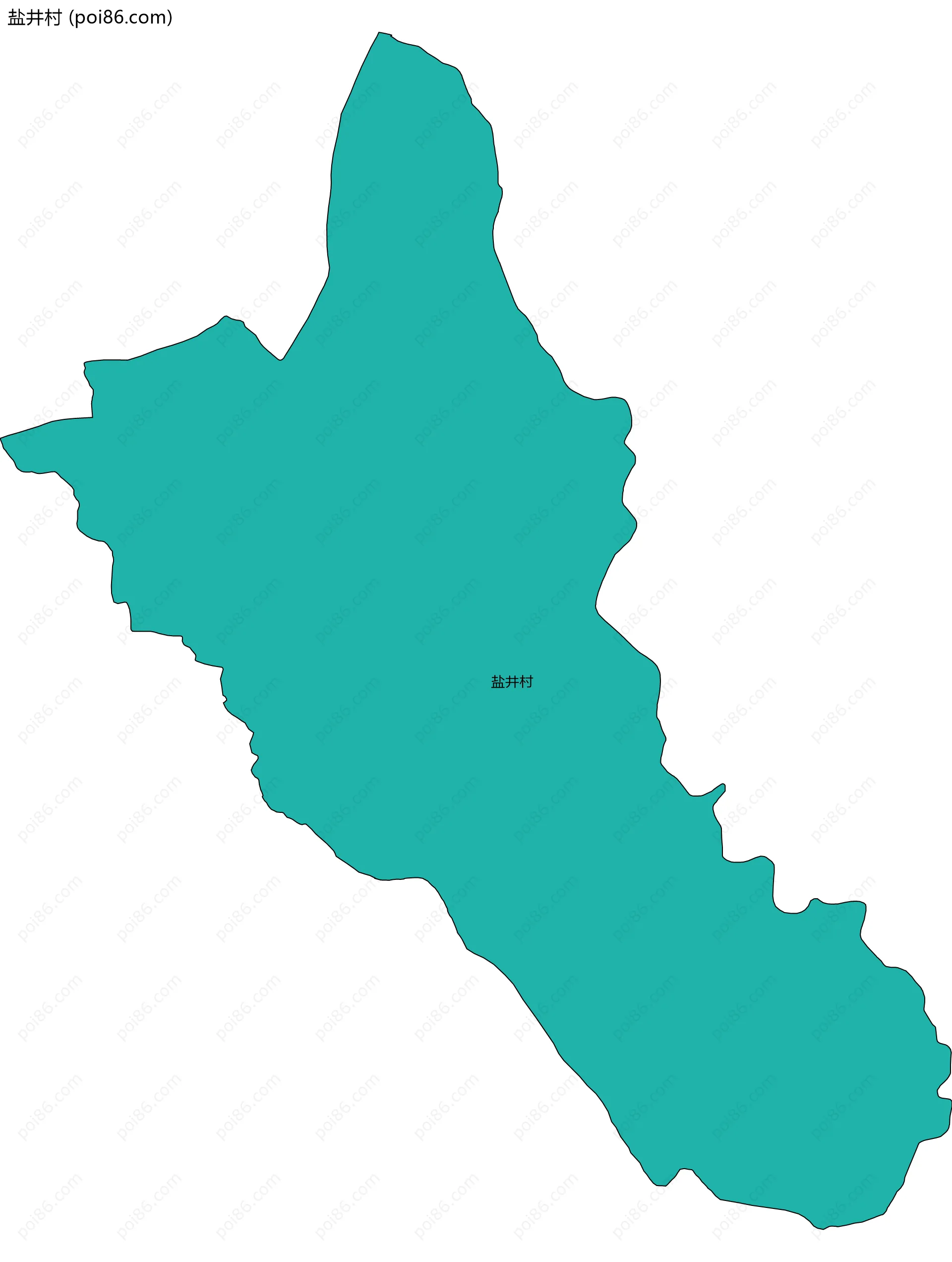 盐井村边界地图