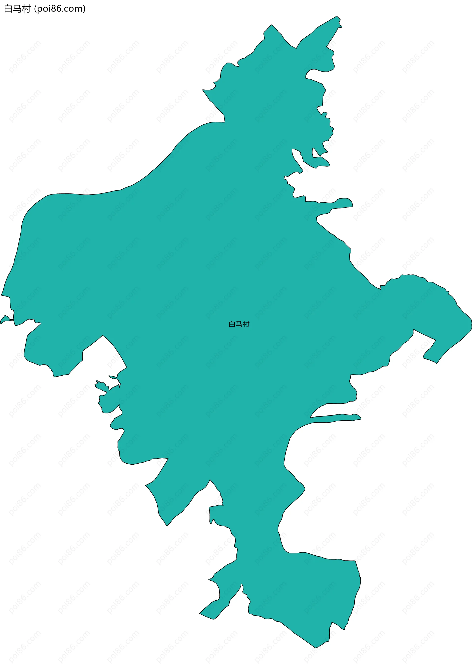 白马村边界地图