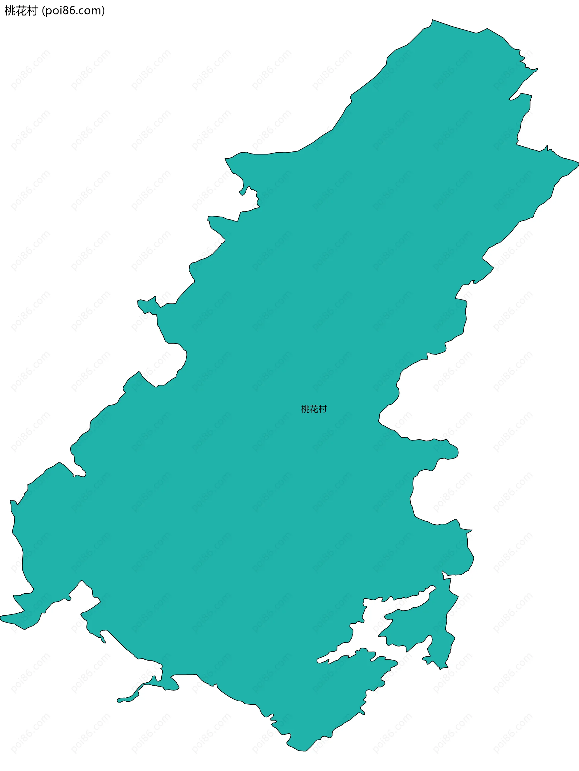 桃花村边界地图