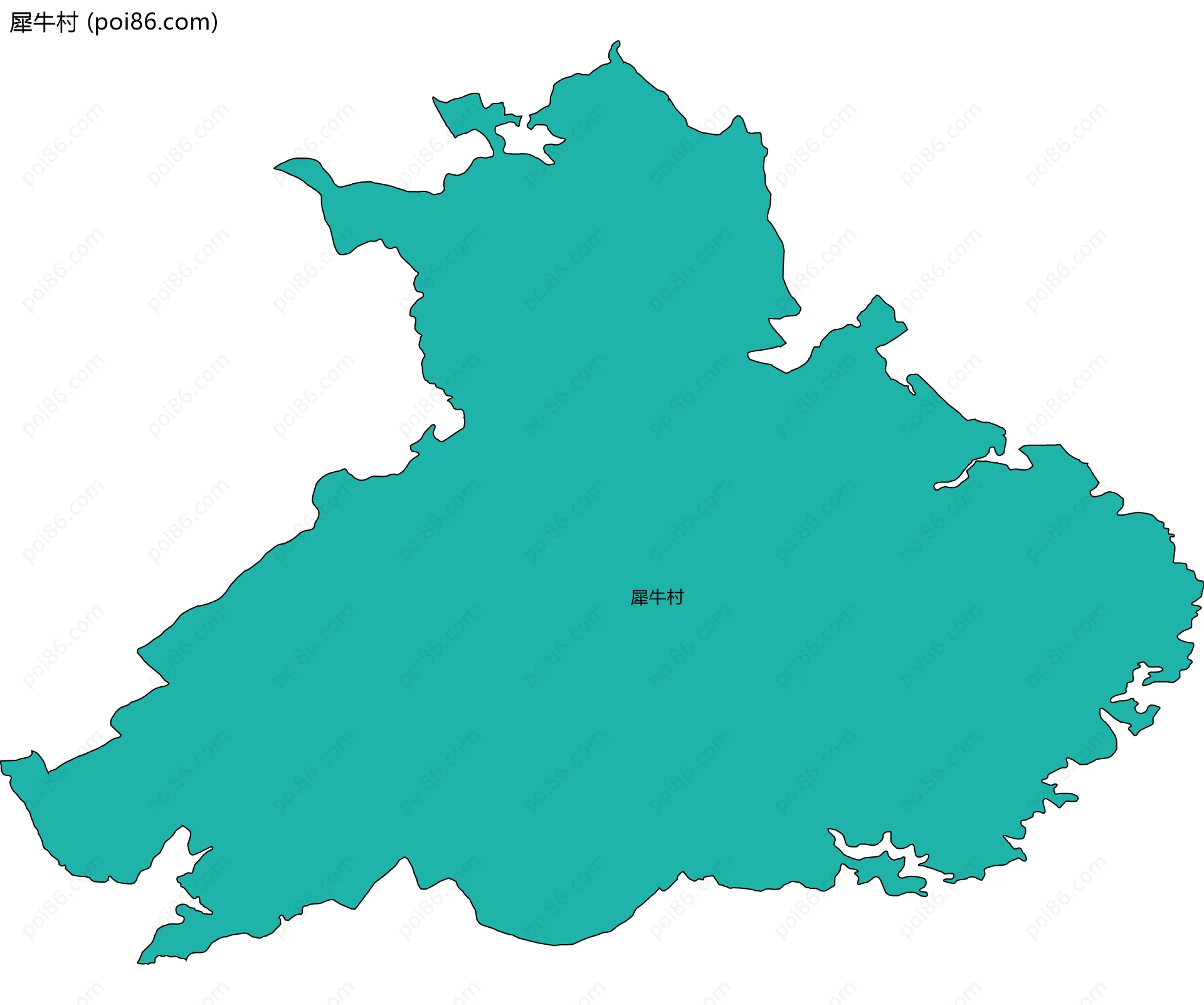 犀牛村边界地图