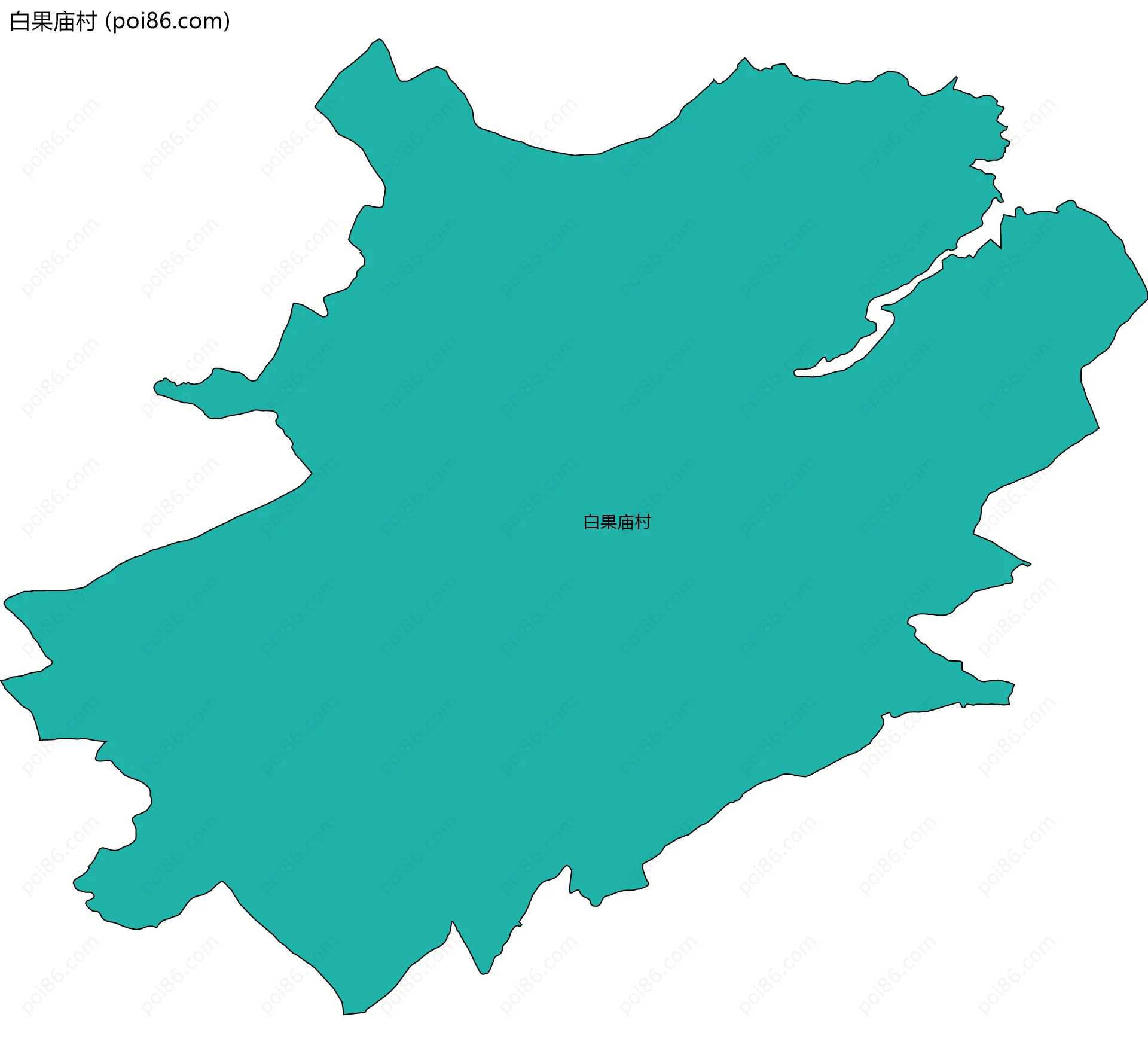 白果庙村边界地图