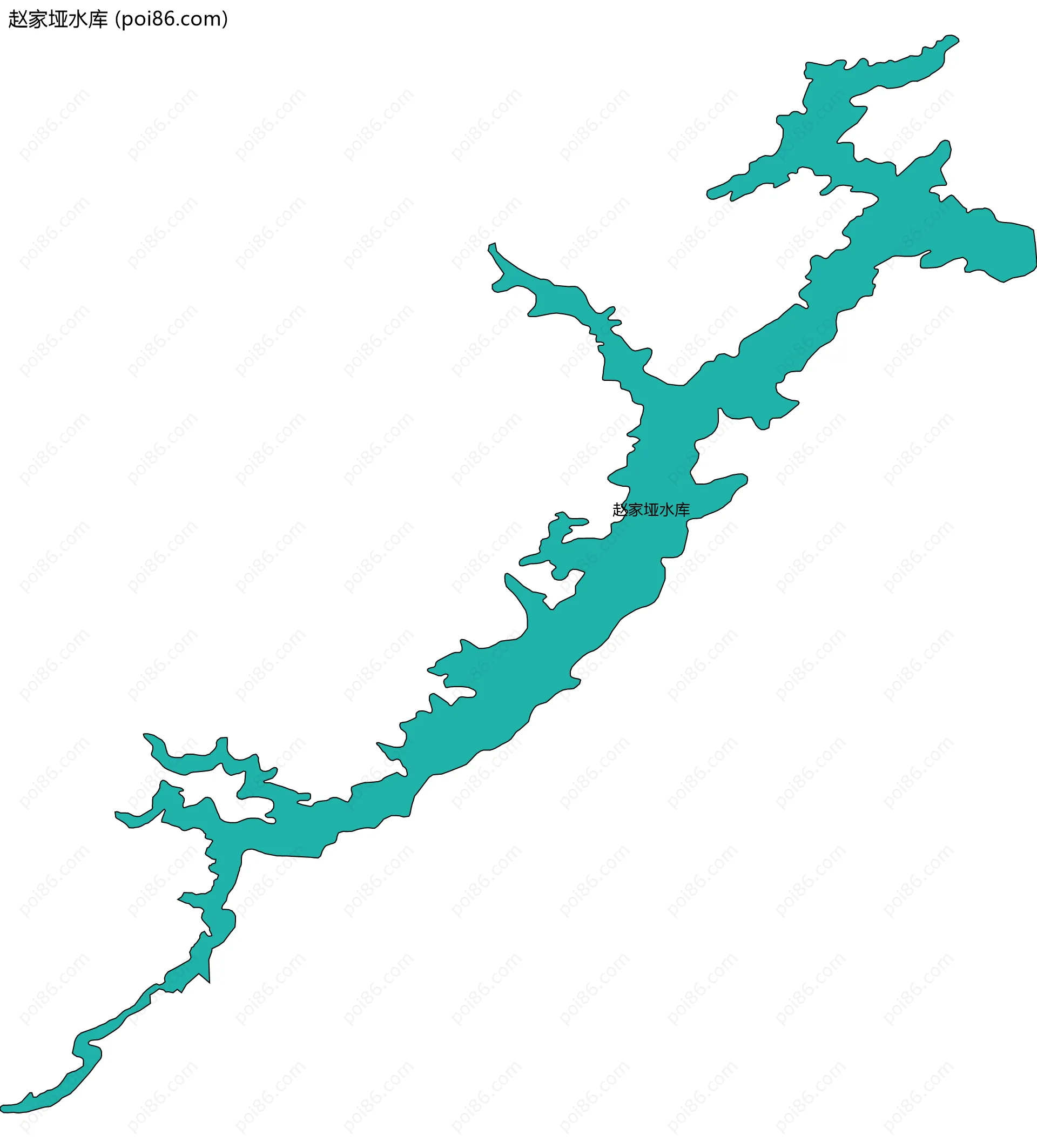 赵家垭水库边界地图