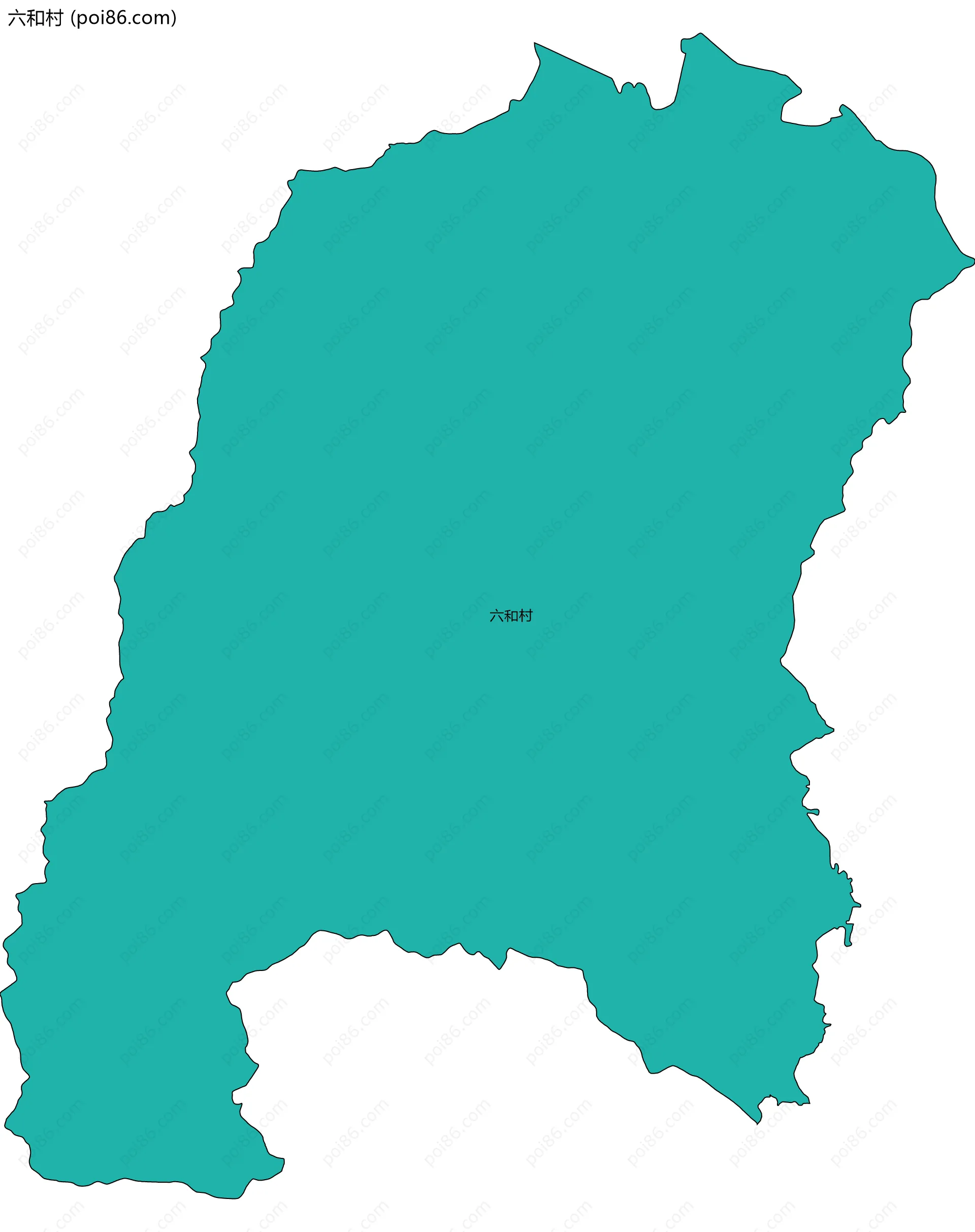 六和村边界地图
