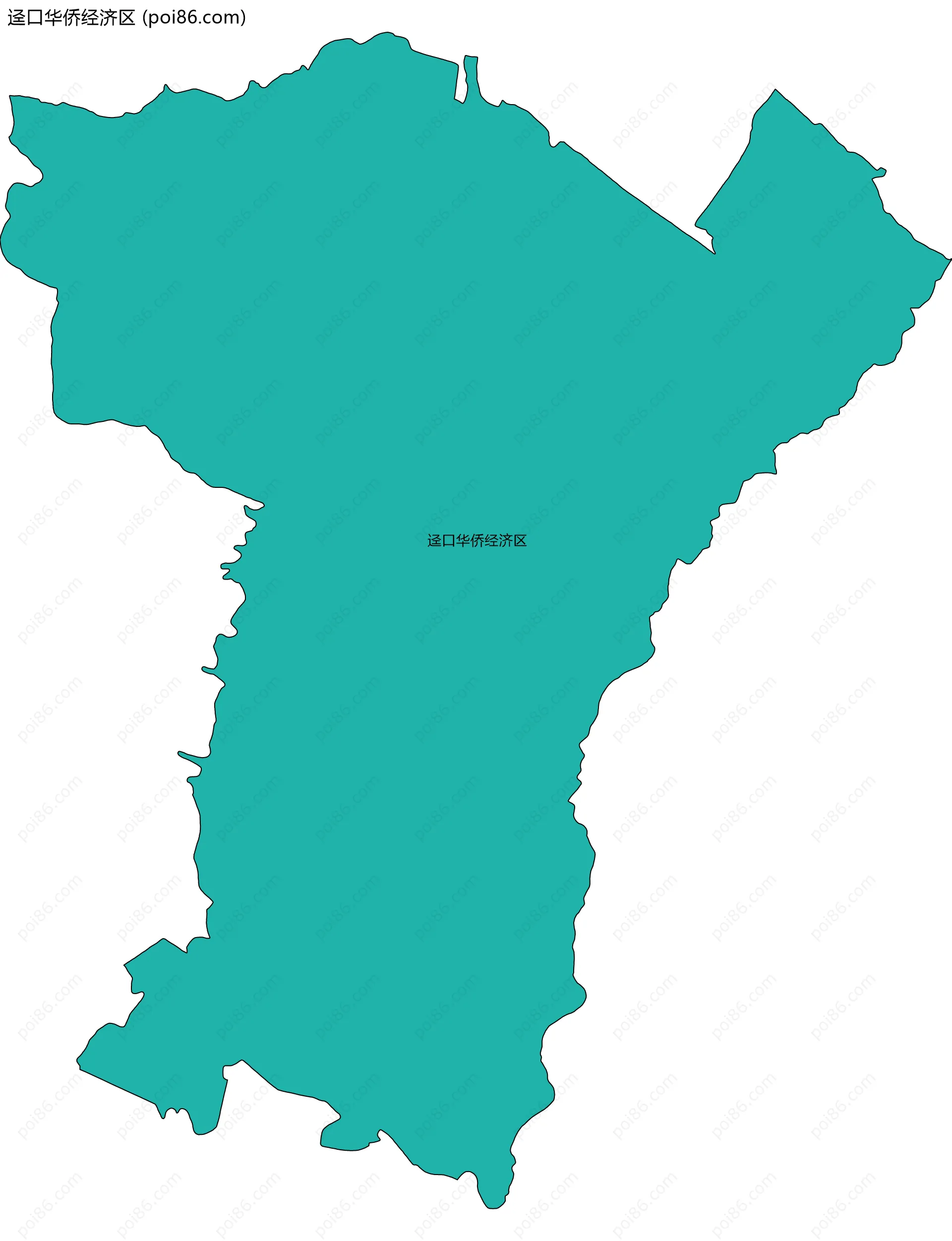 迳口华侨经济区边界地图