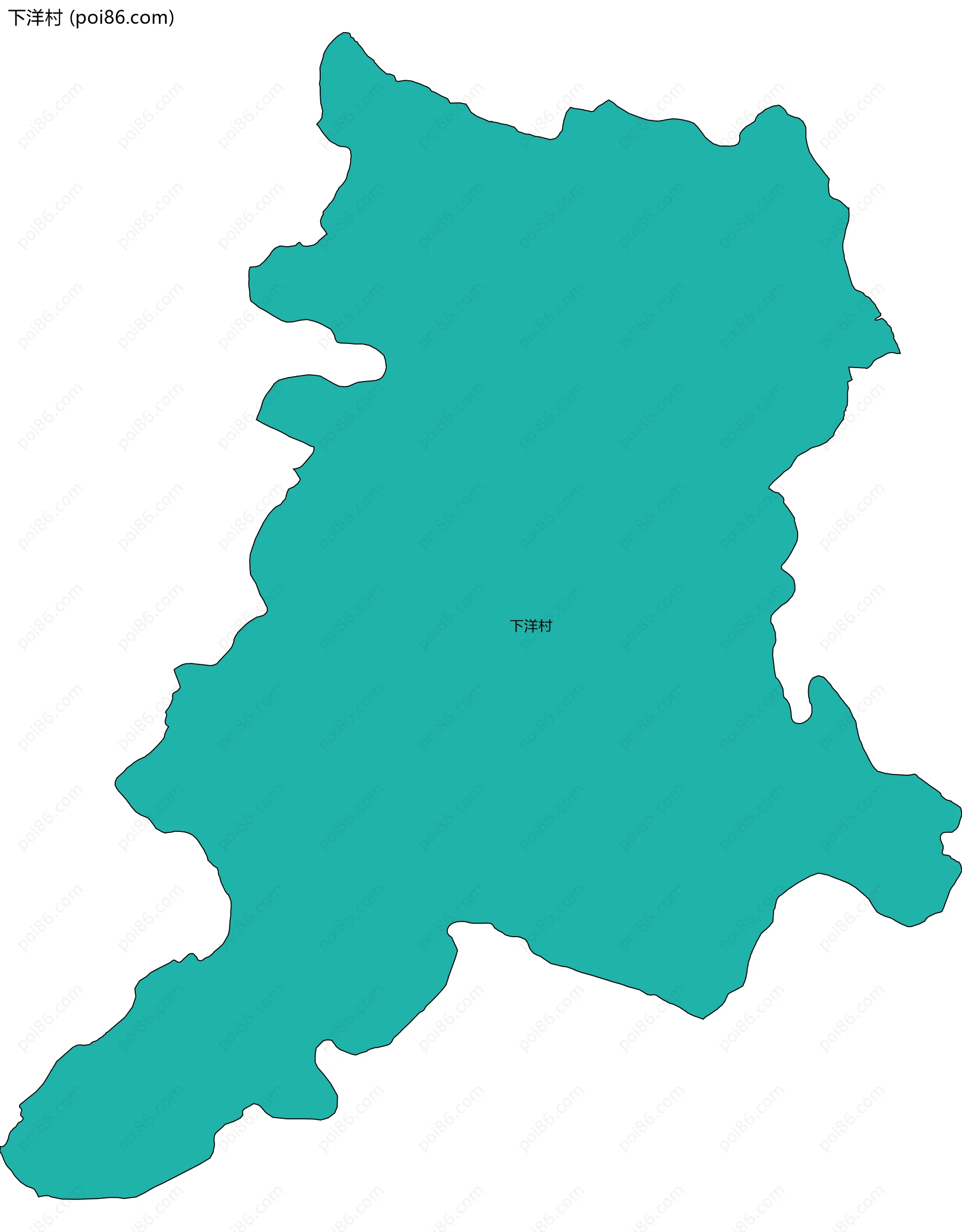 下洋村边界地图