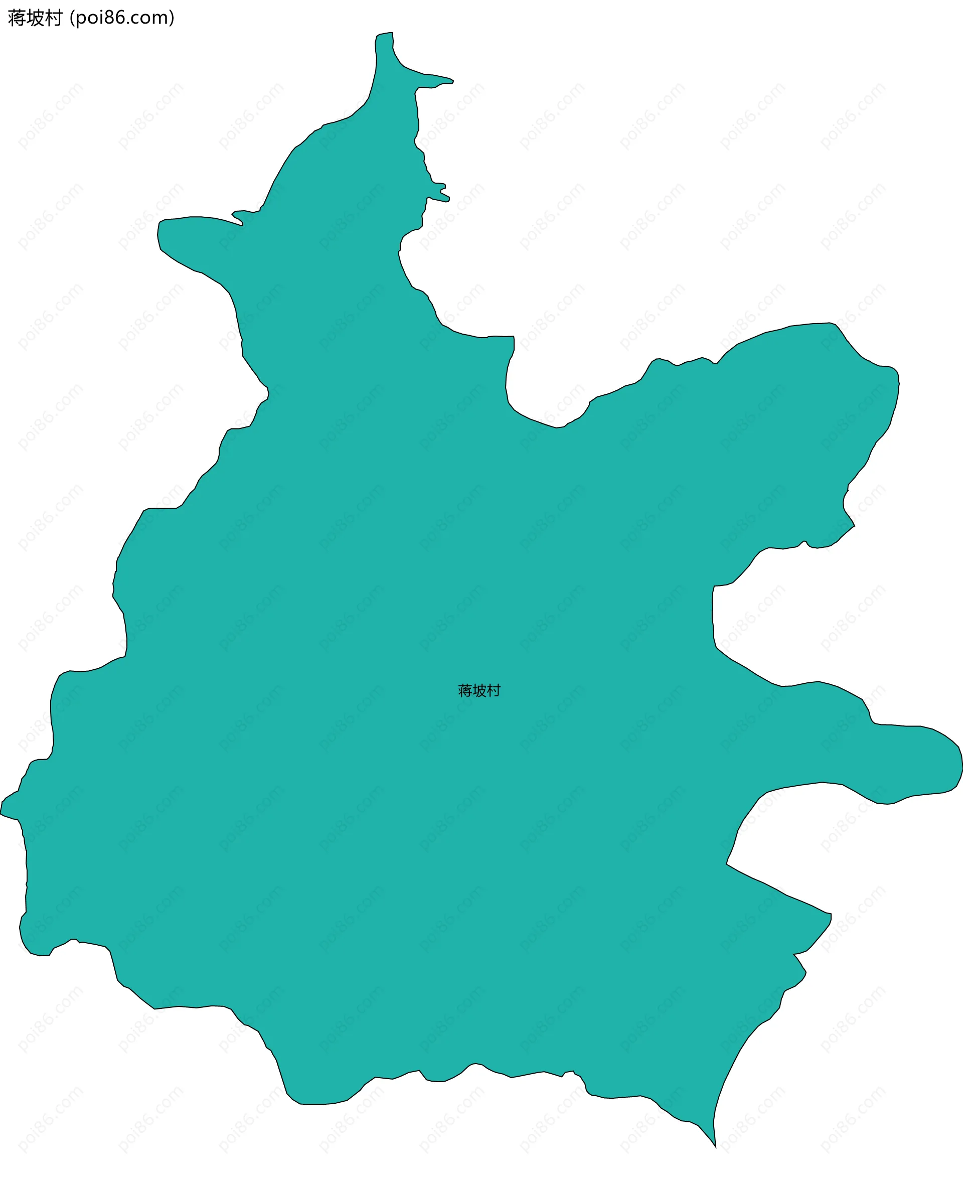 蒋坡村边界地图