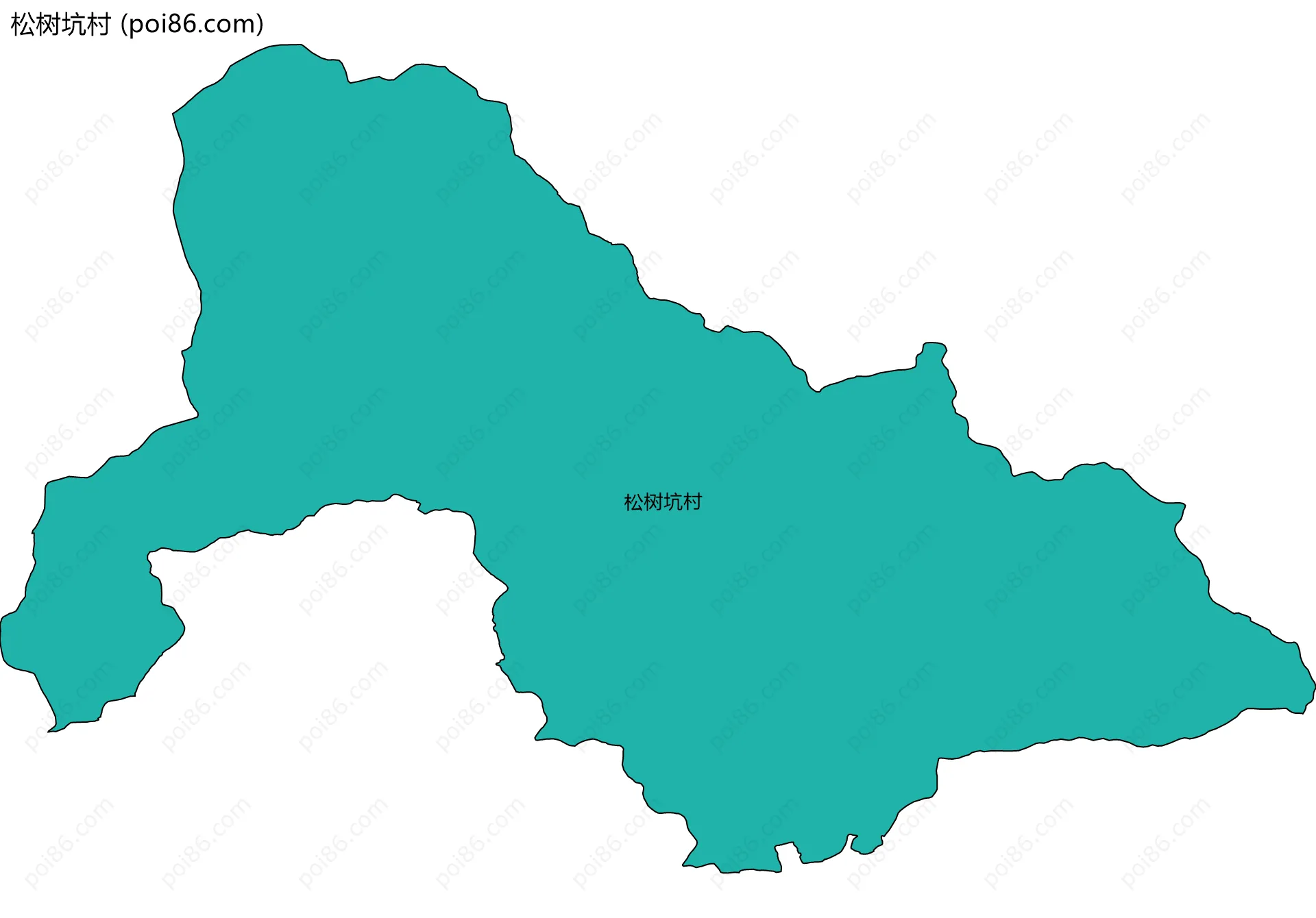 松树坑村边界地图