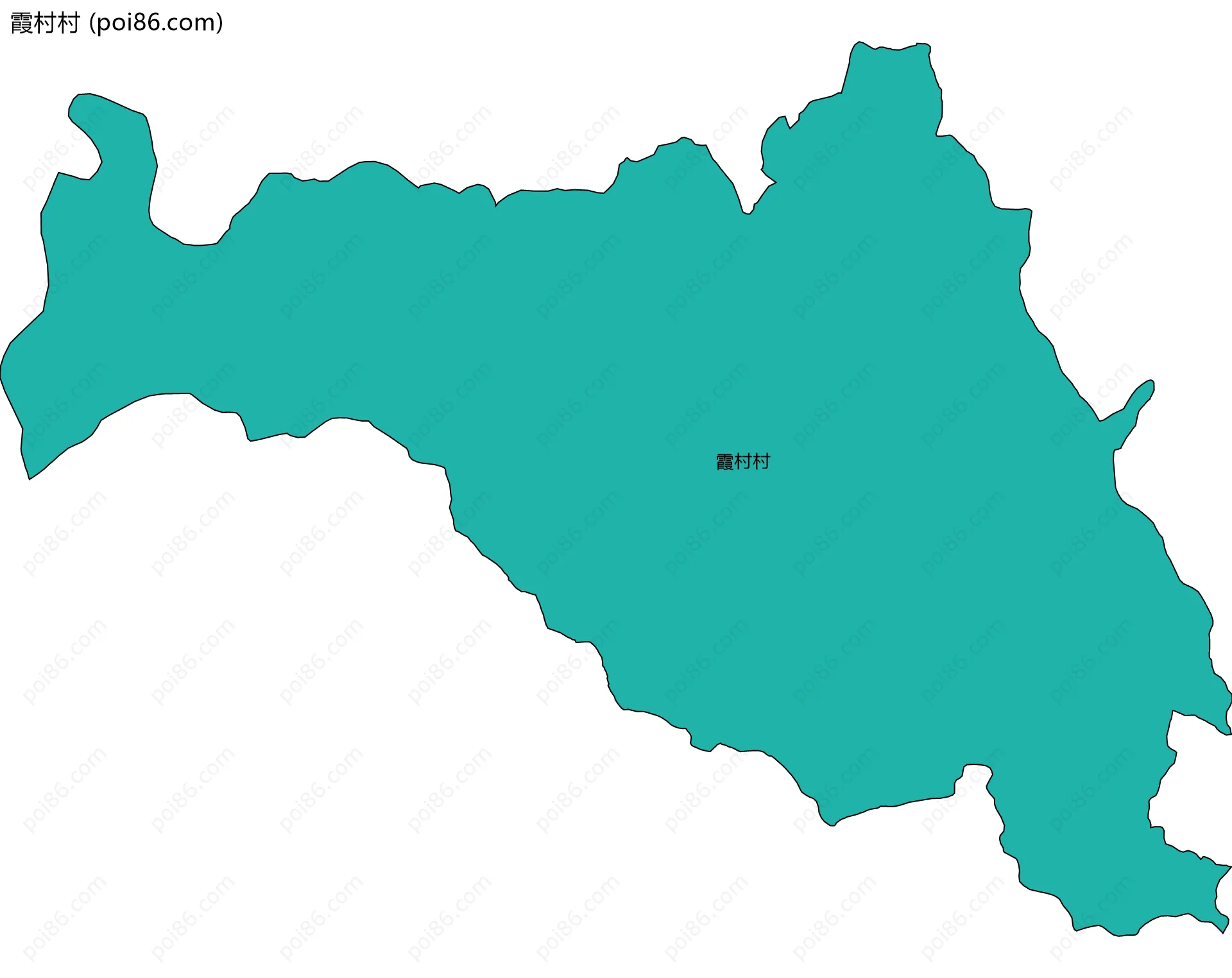 霞村村边界地图