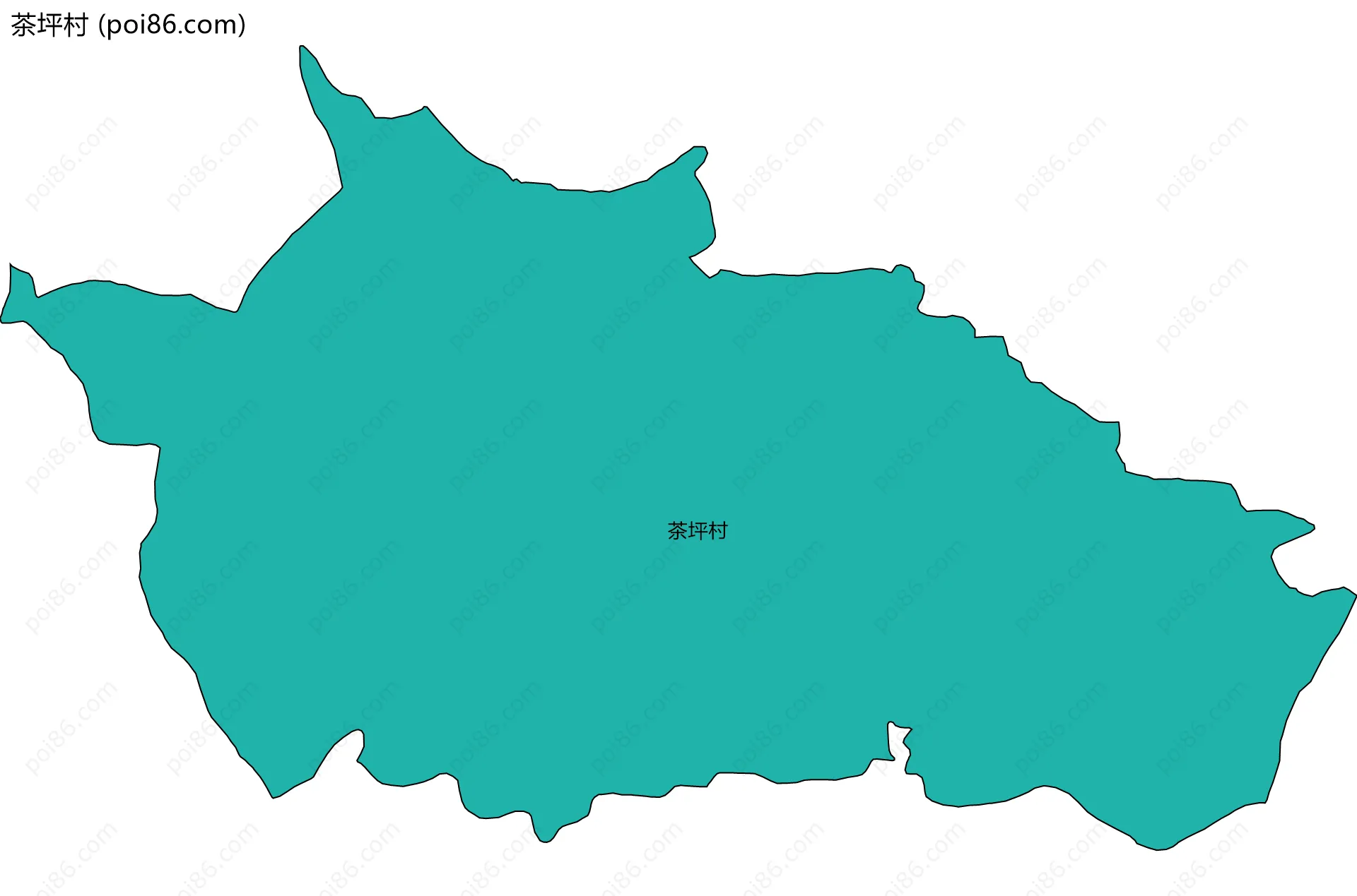 茶坪村边界地图