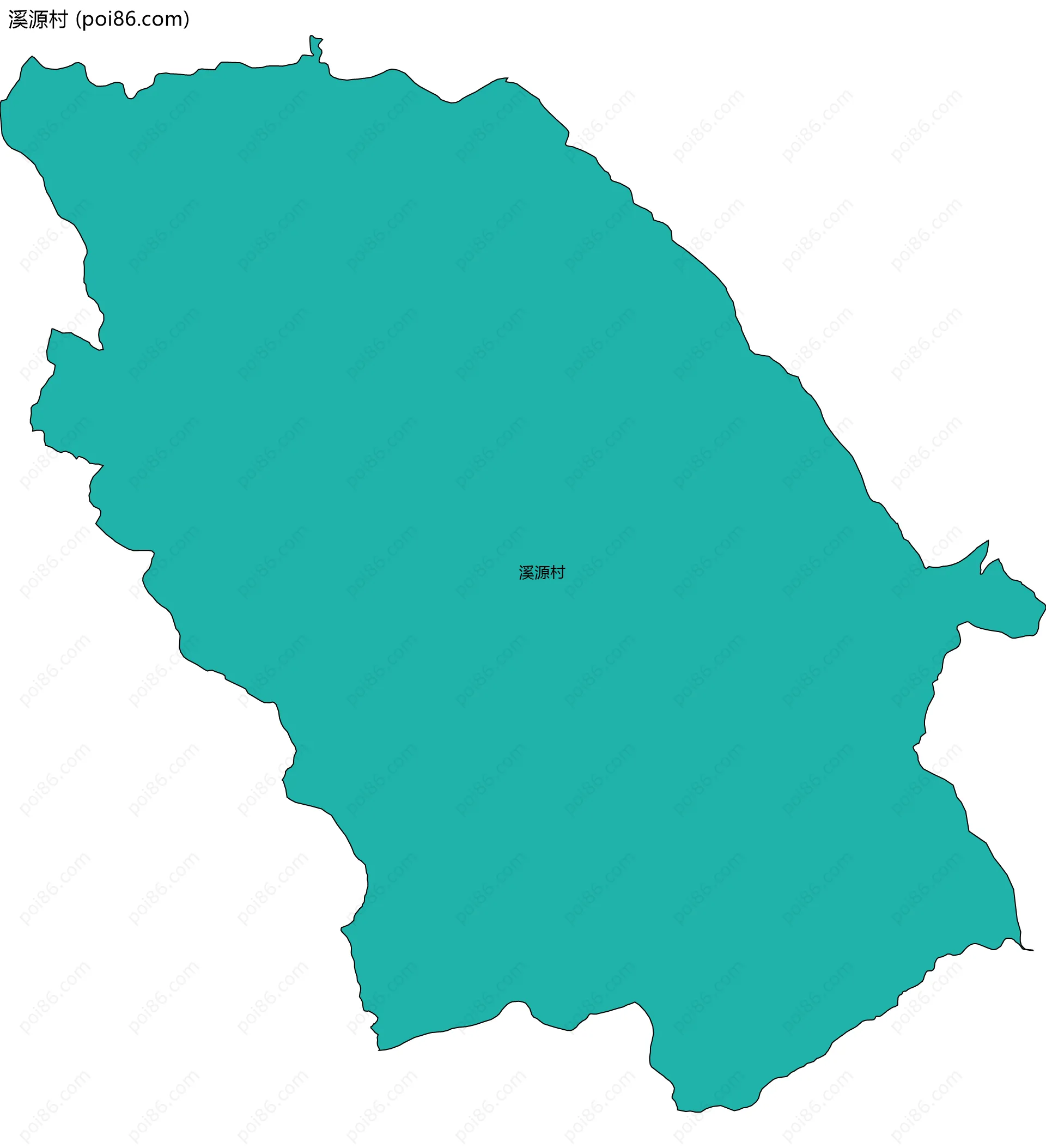 溪源村边界地图