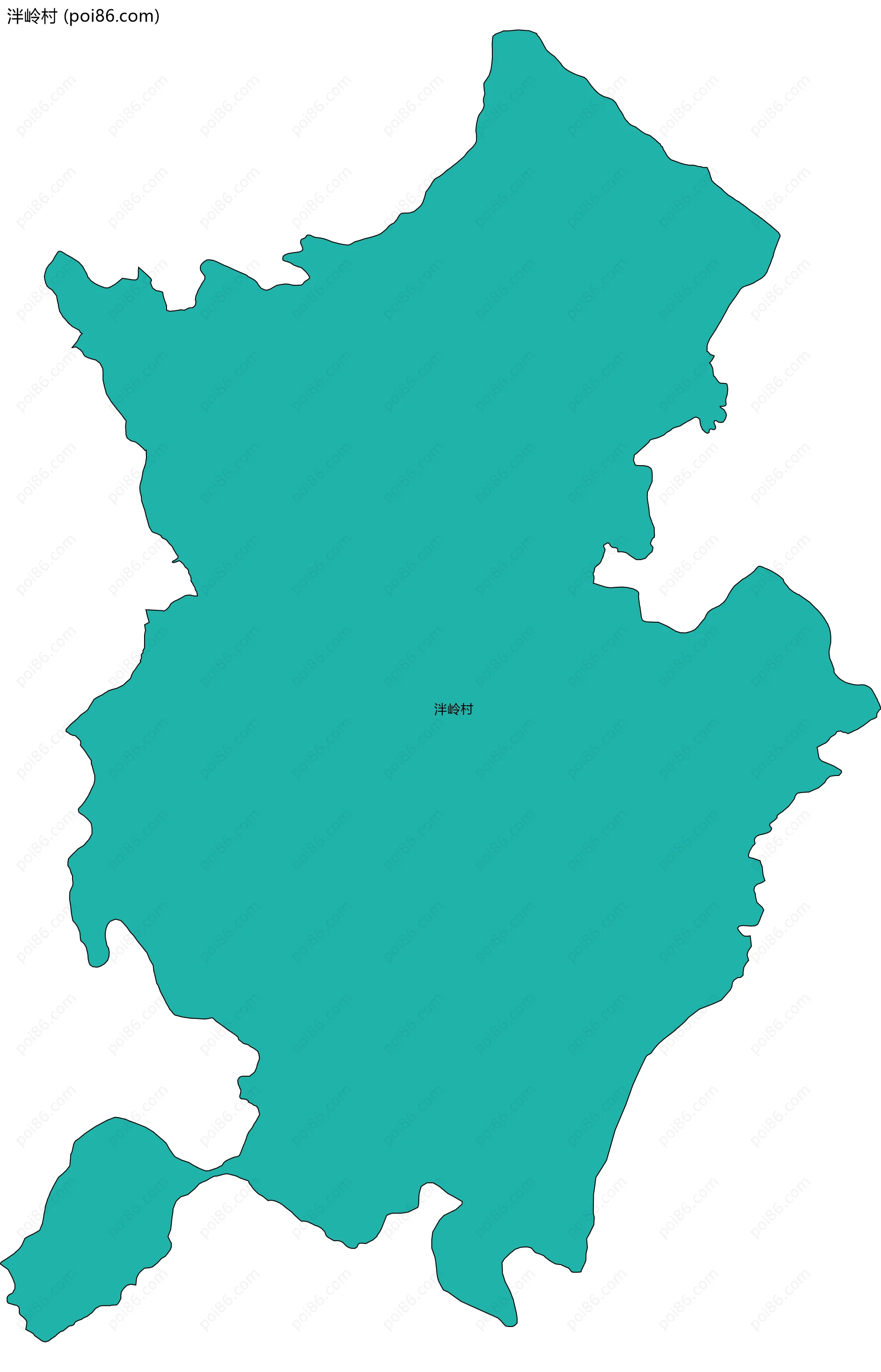 泮岭村边界地图