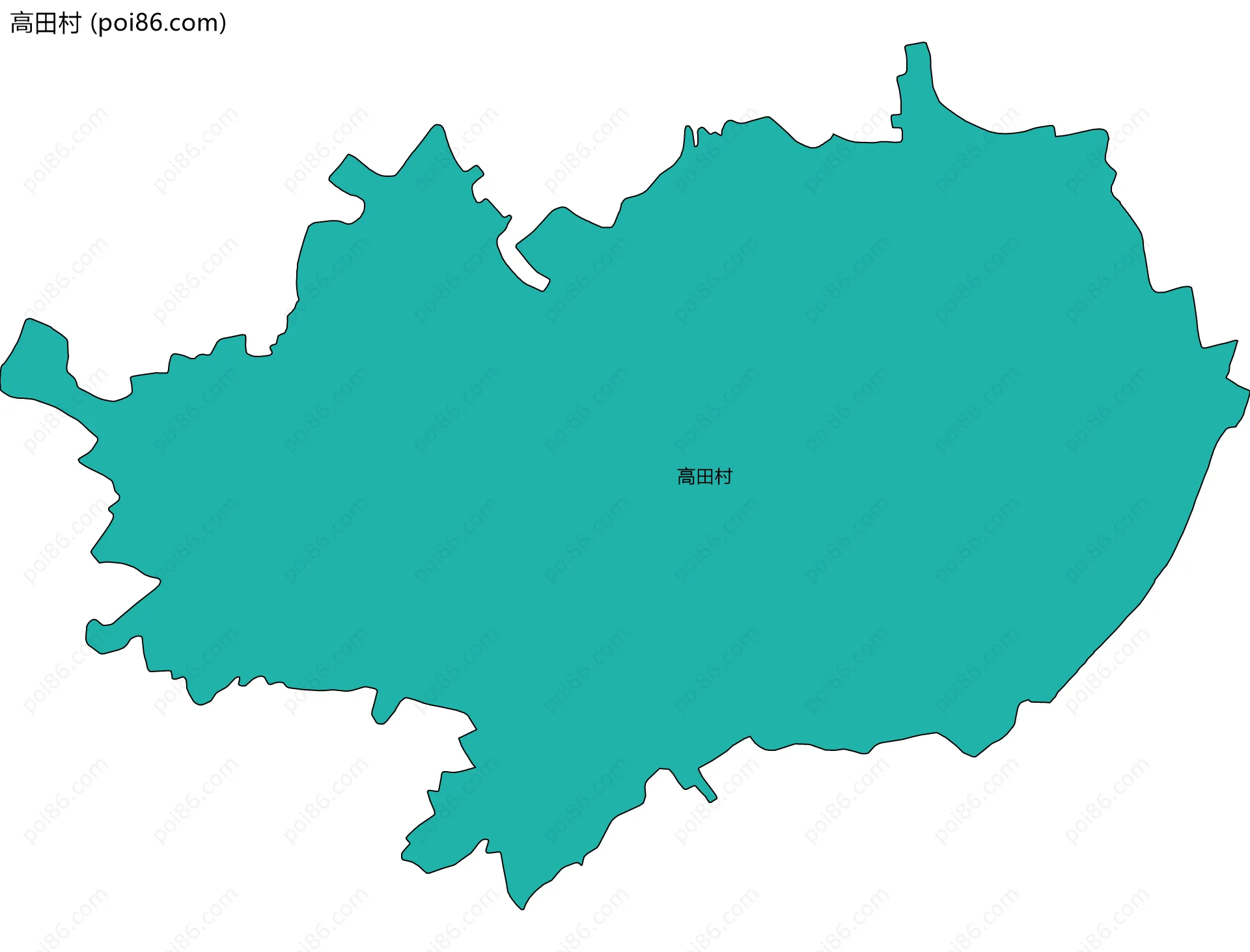 高田村边界地图