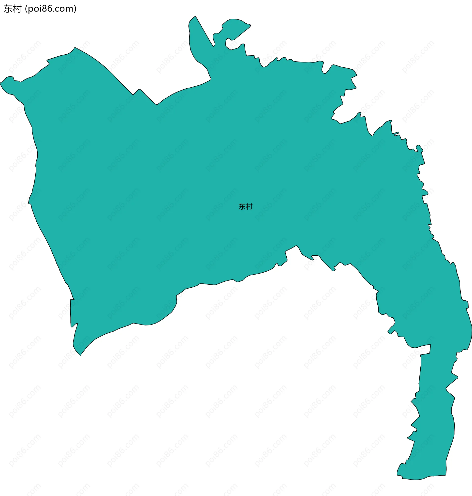 东村边界地图