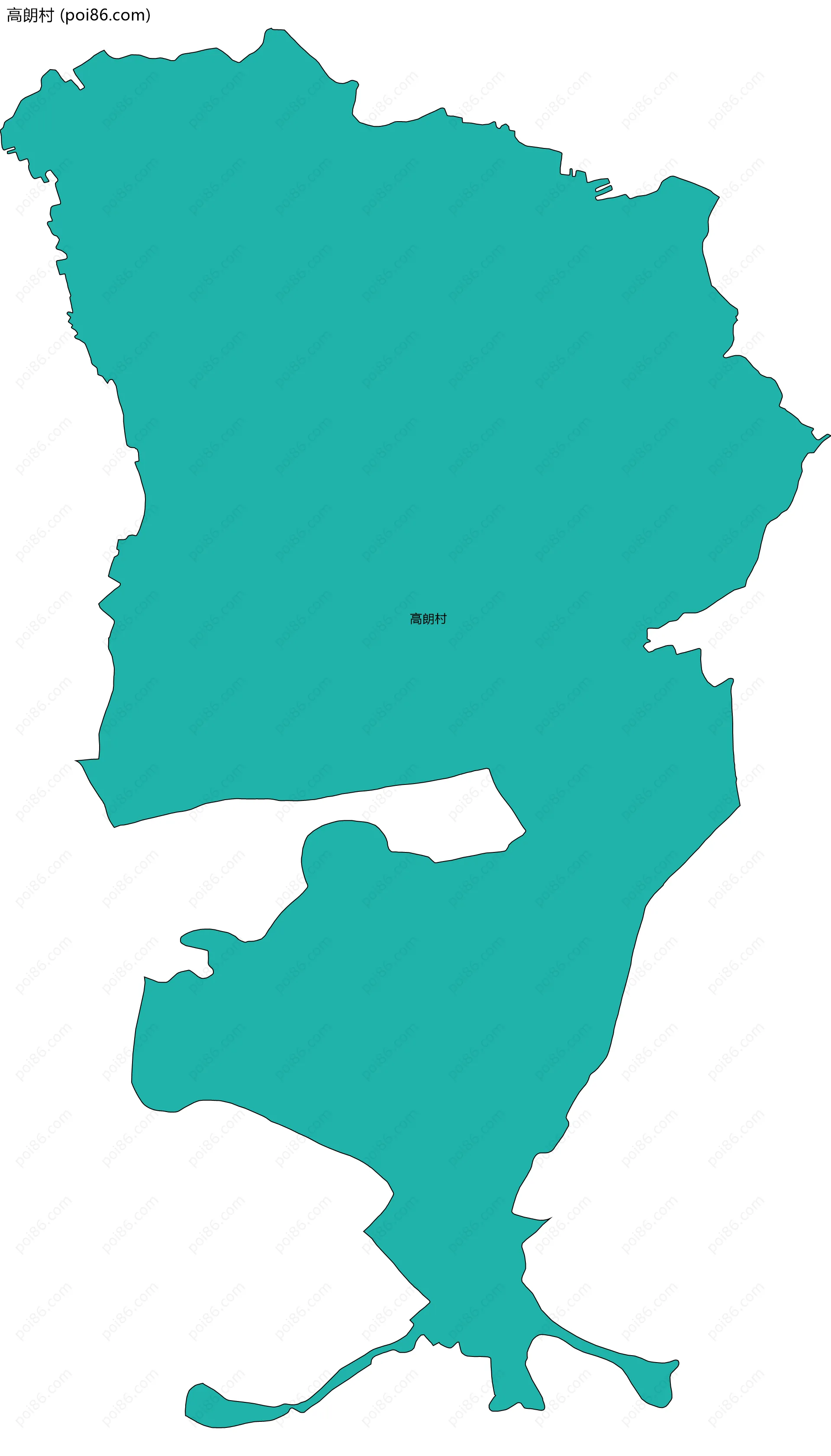 高朗村边界地图