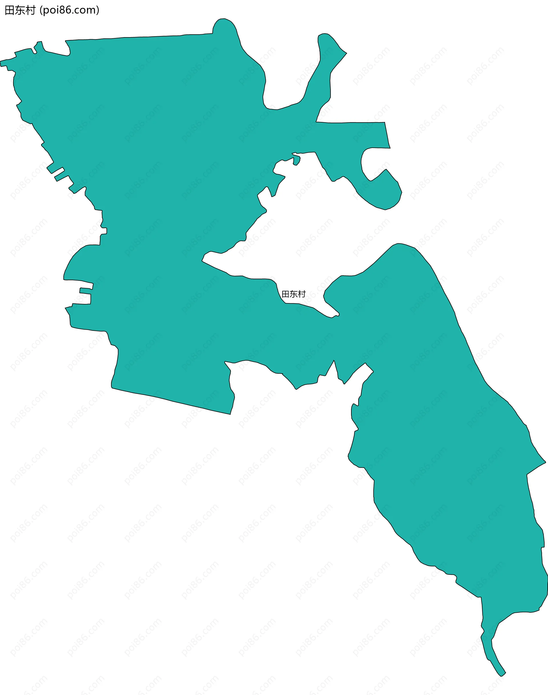 田东村边界地图