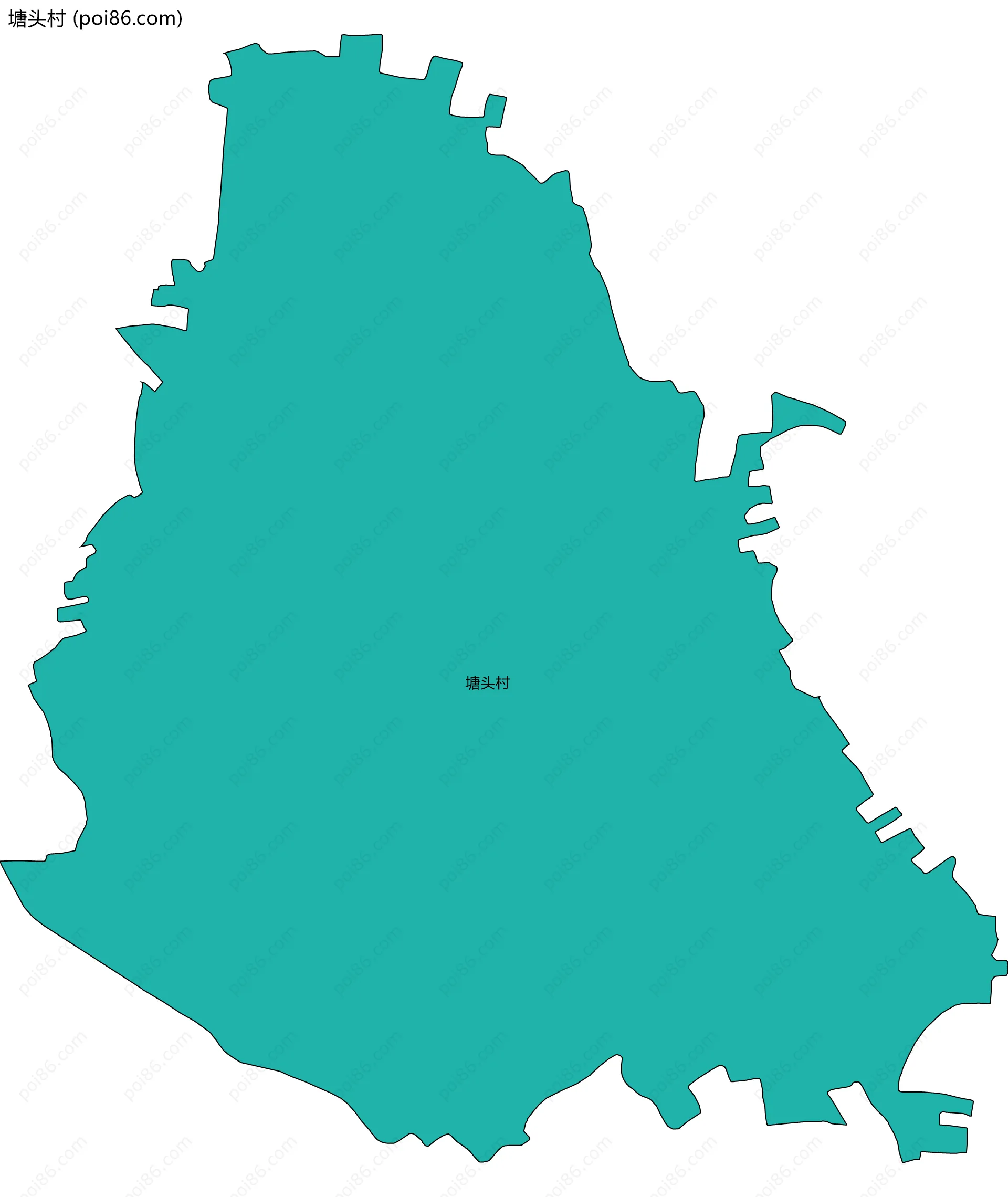 塘头村边界地图