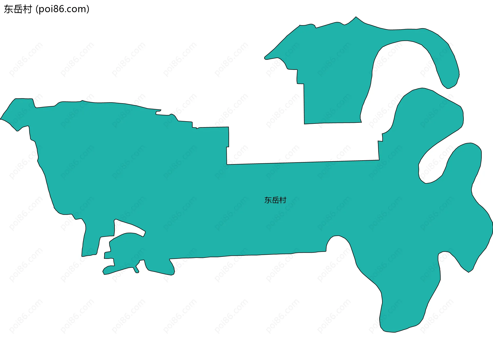 东岳村边界地图
