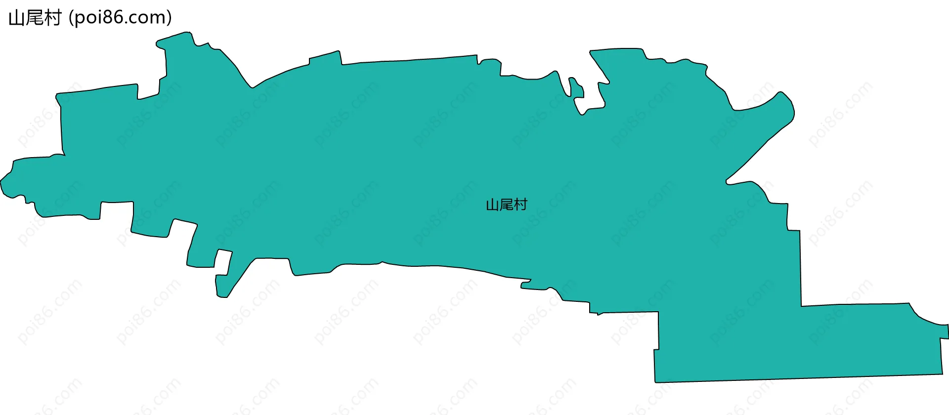 山尾村边界地图
