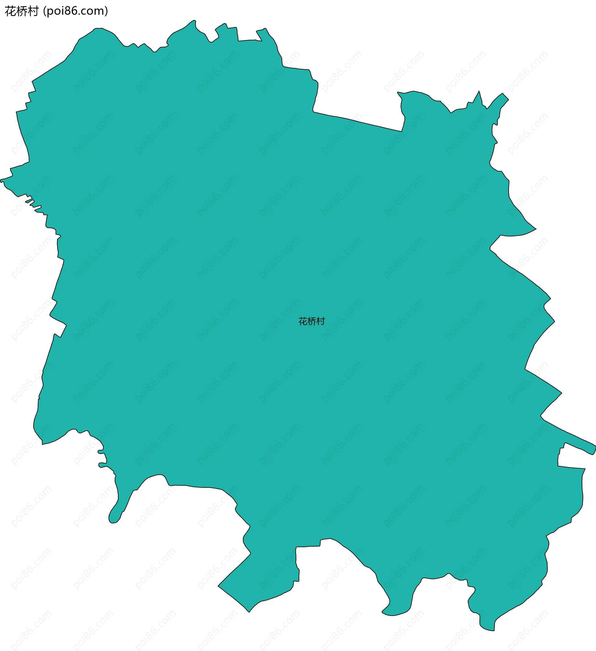 花桥村边界地图