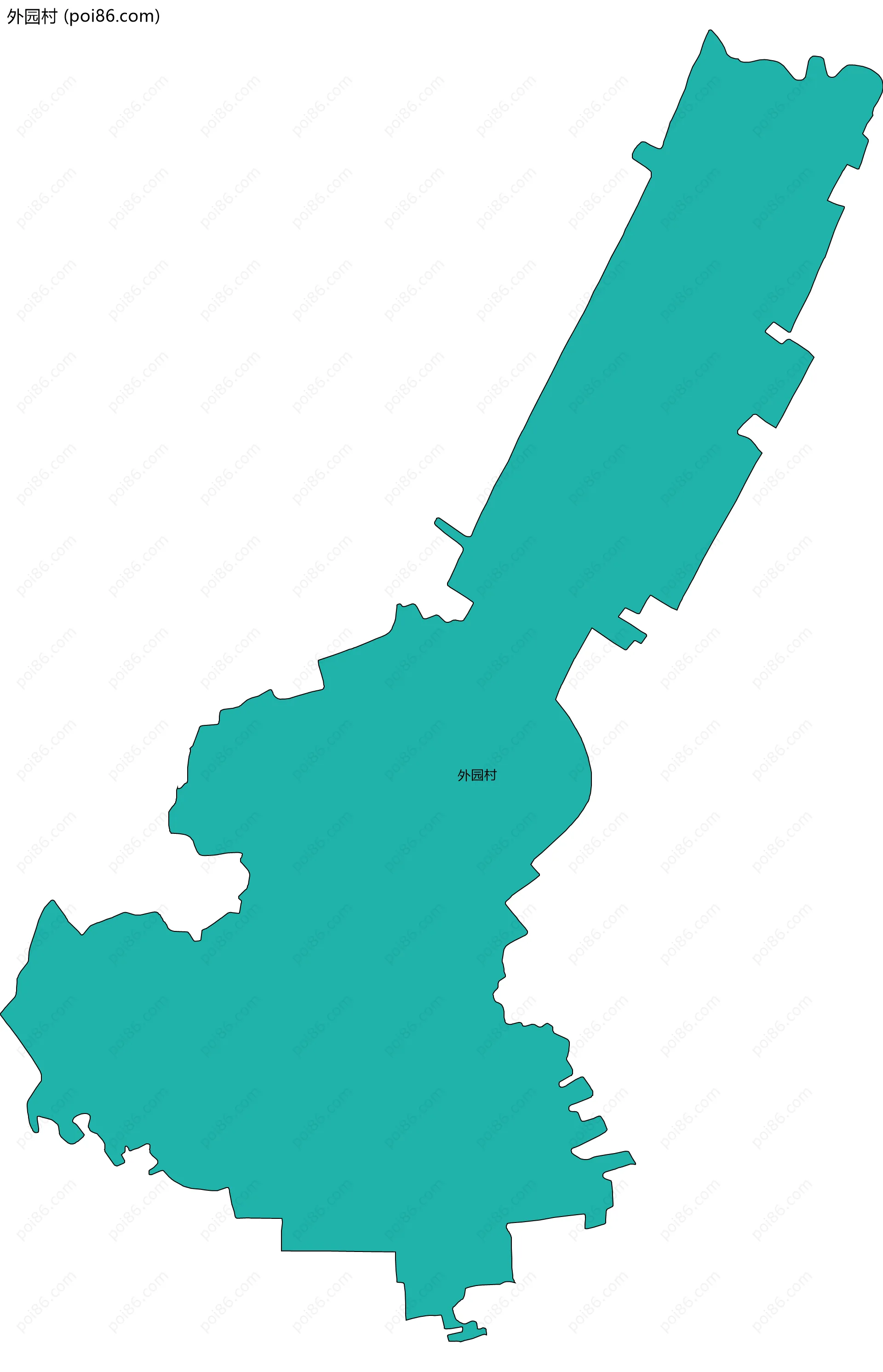 外园村边界地图