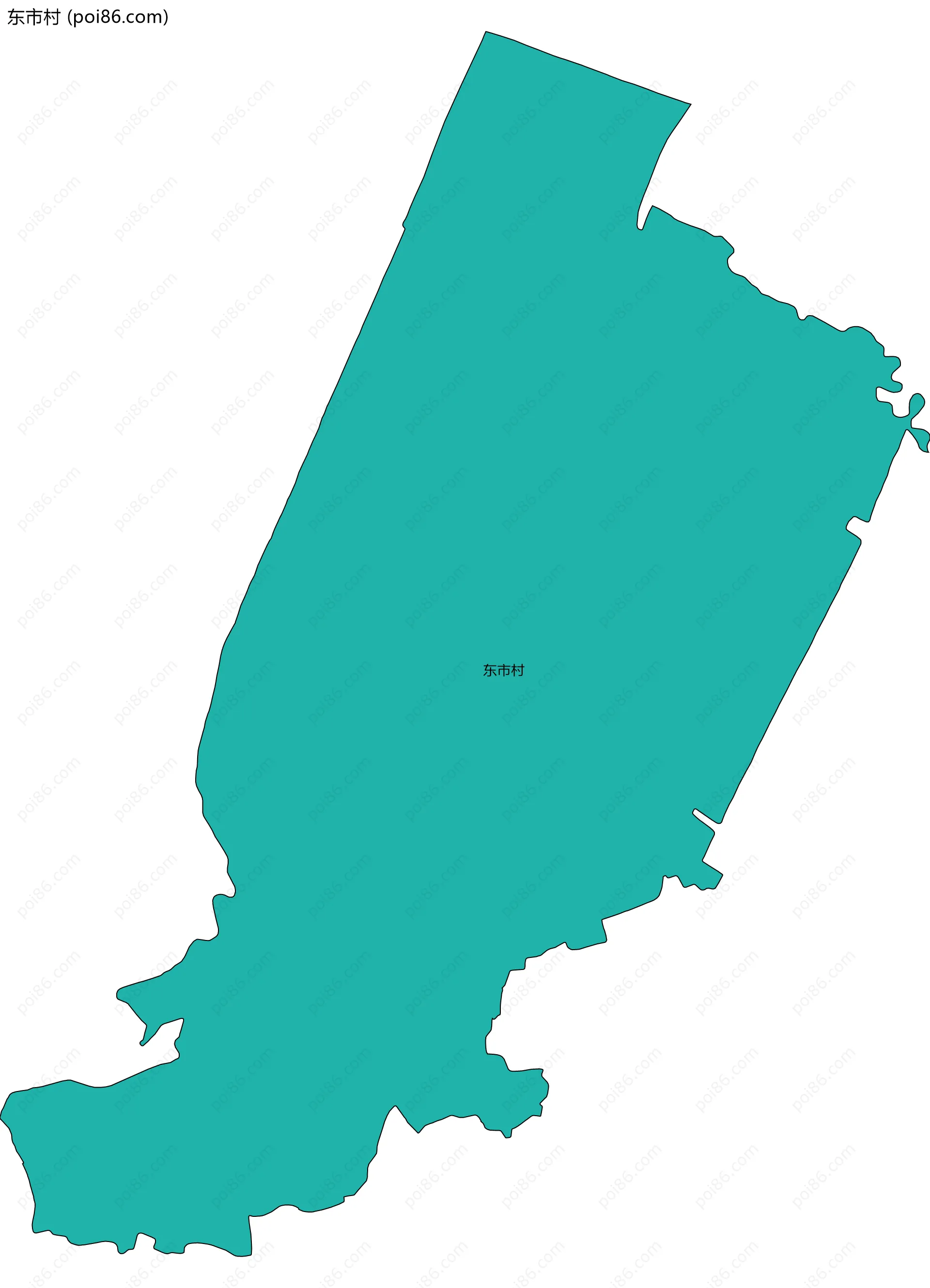 东市村边界地图