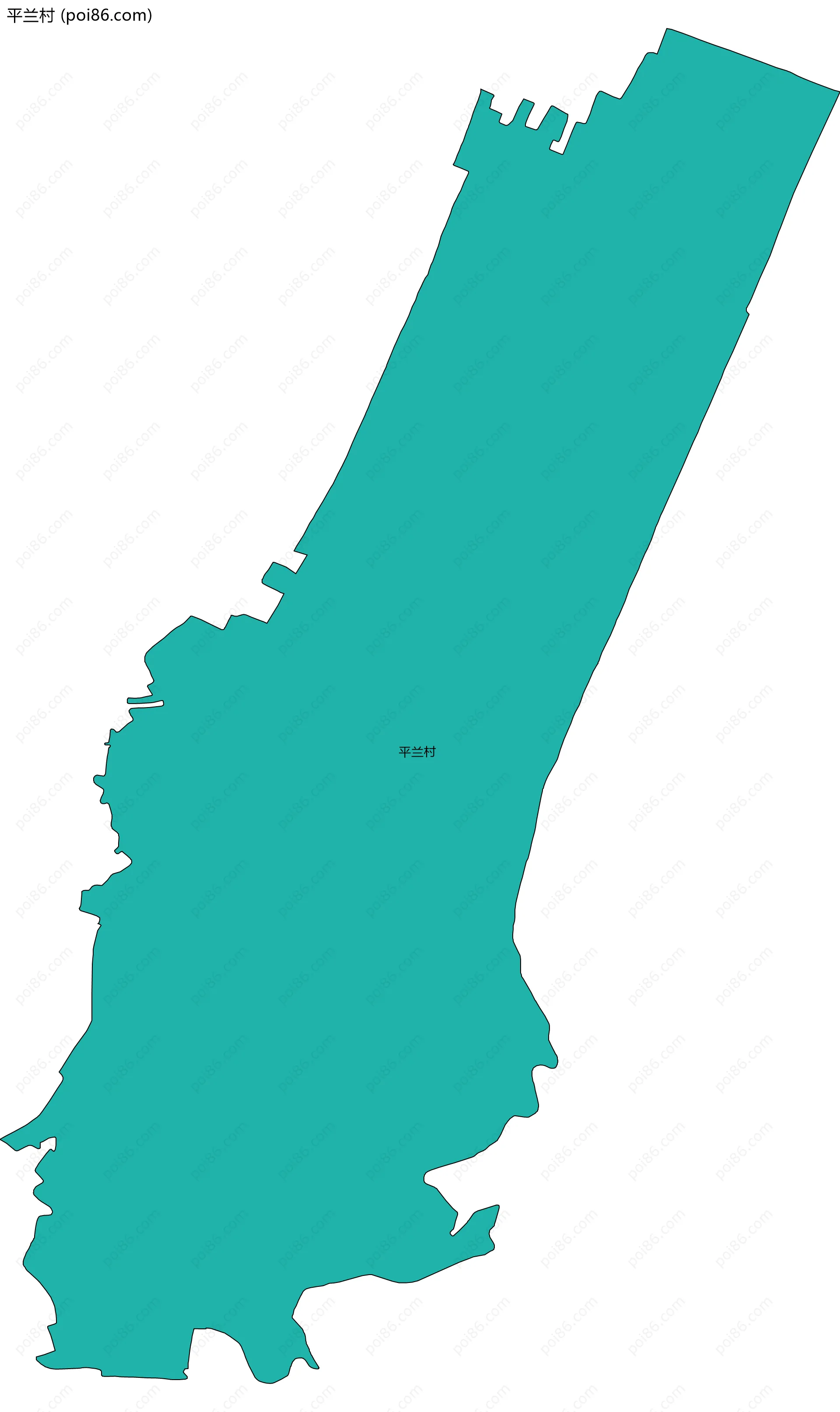 平兰村边界地图