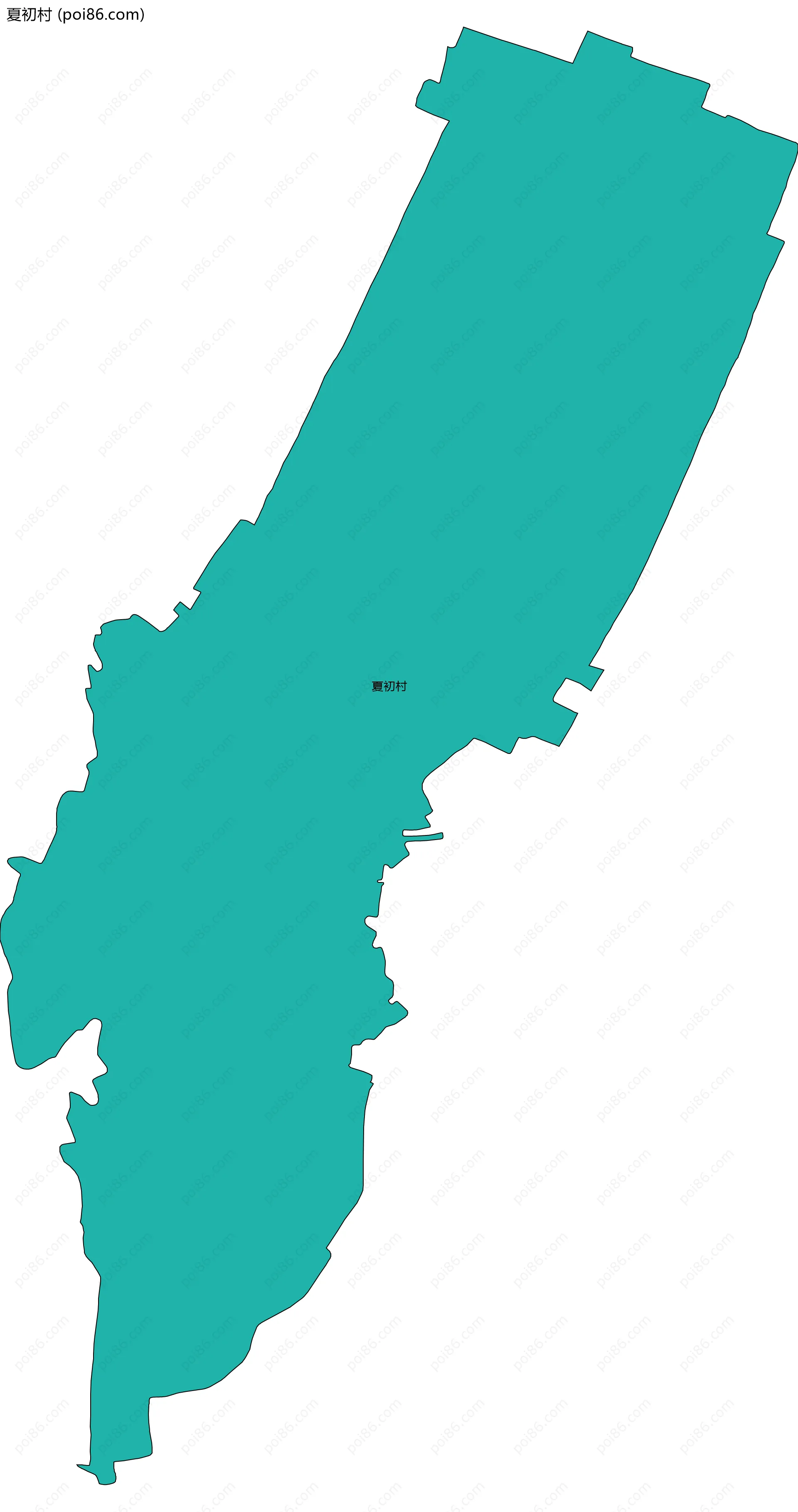 夏初村边界地图