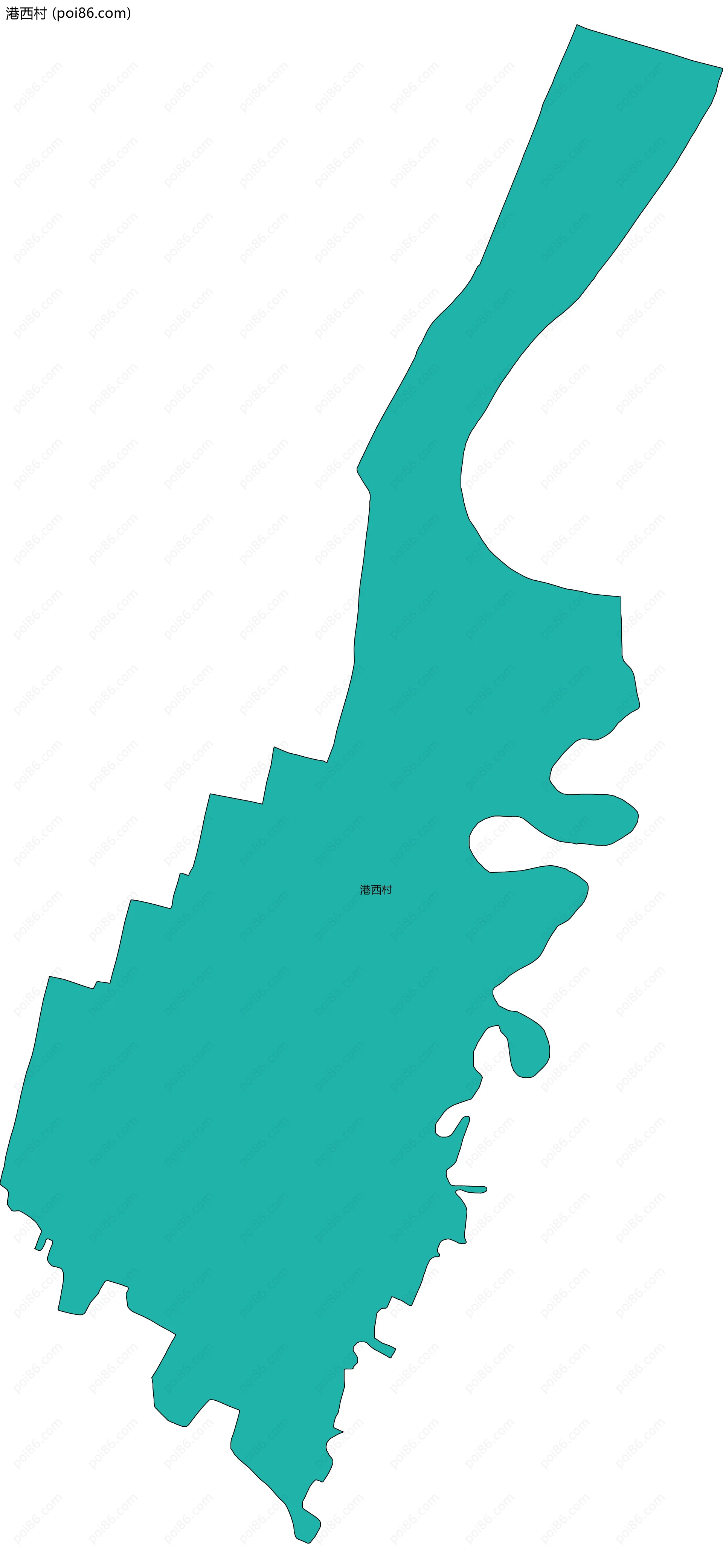 港西村边界地图