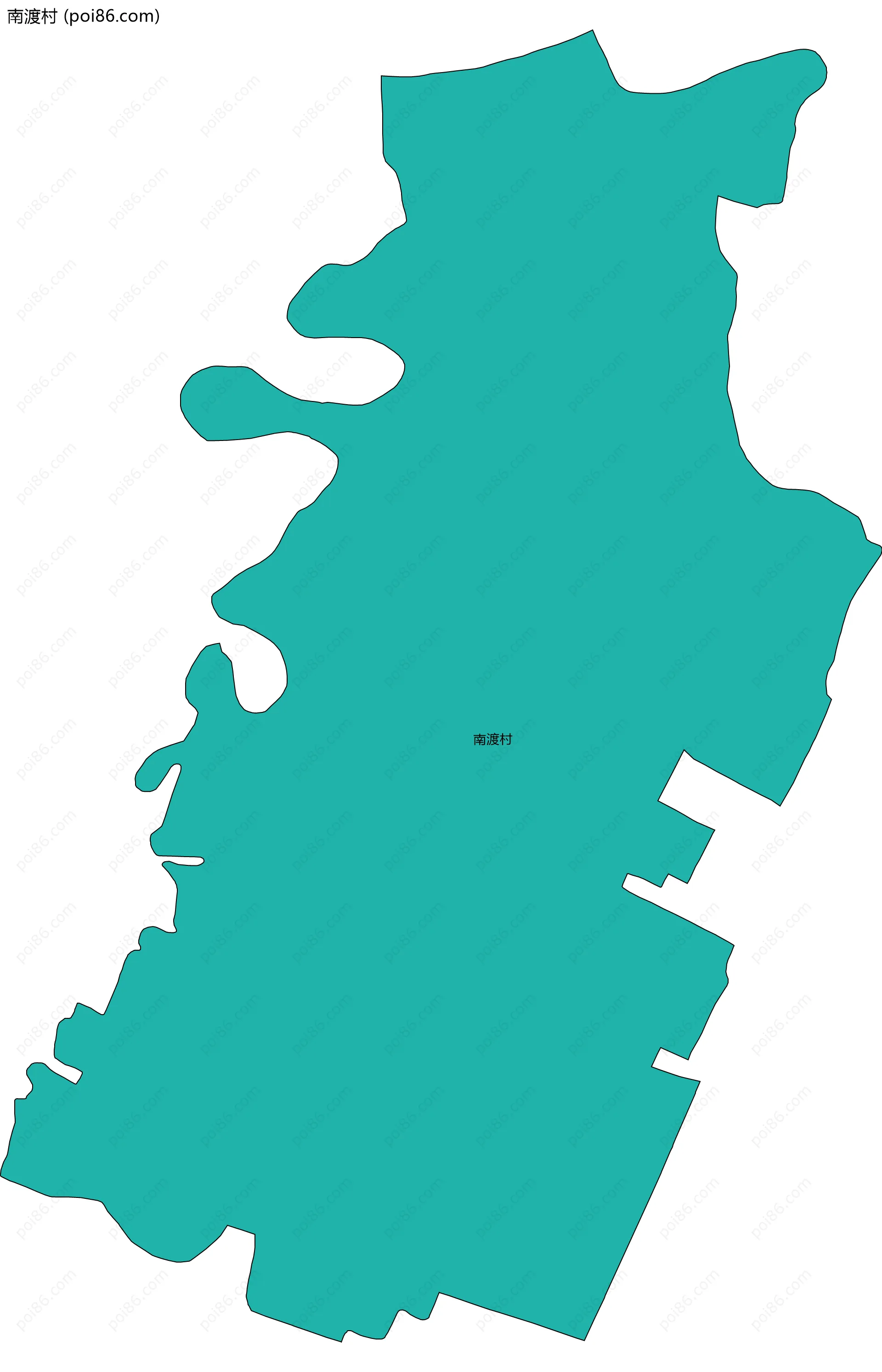 南渡村边界地图