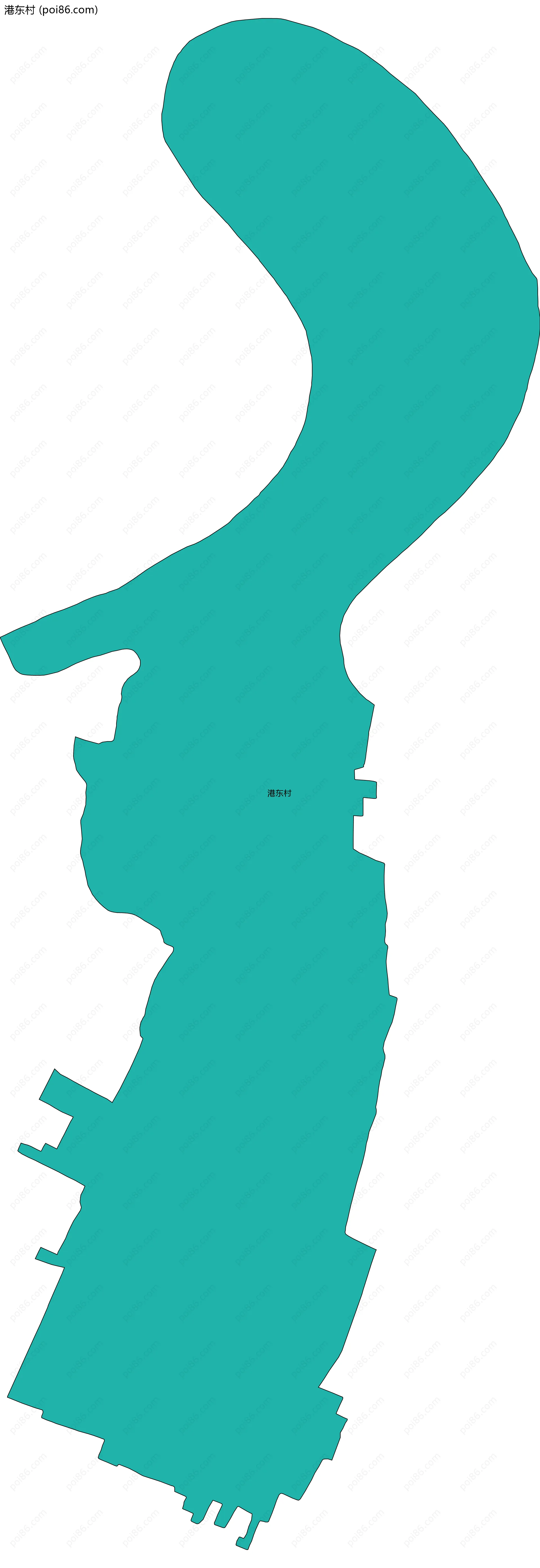 港东村边界地图