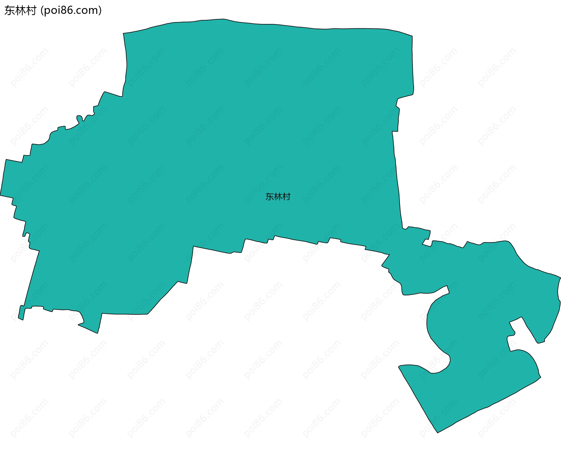 东林村边界地图