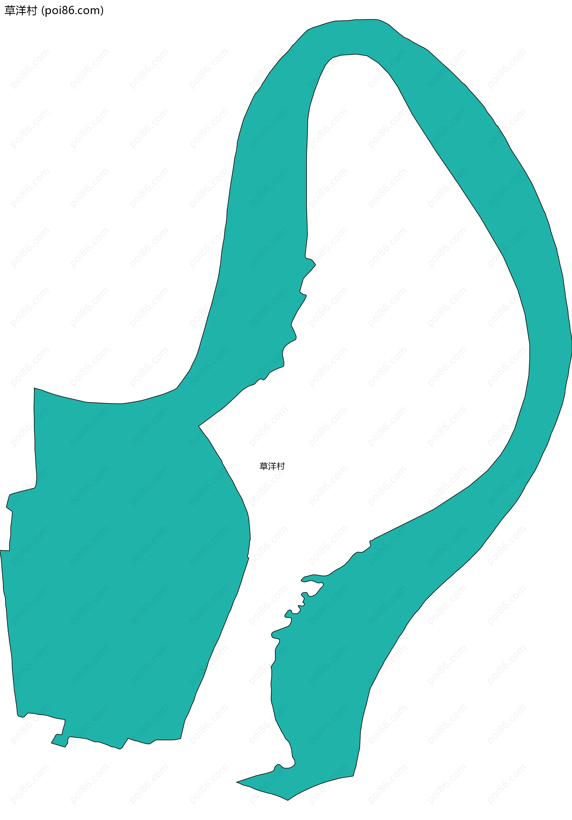 草洋村边界地图