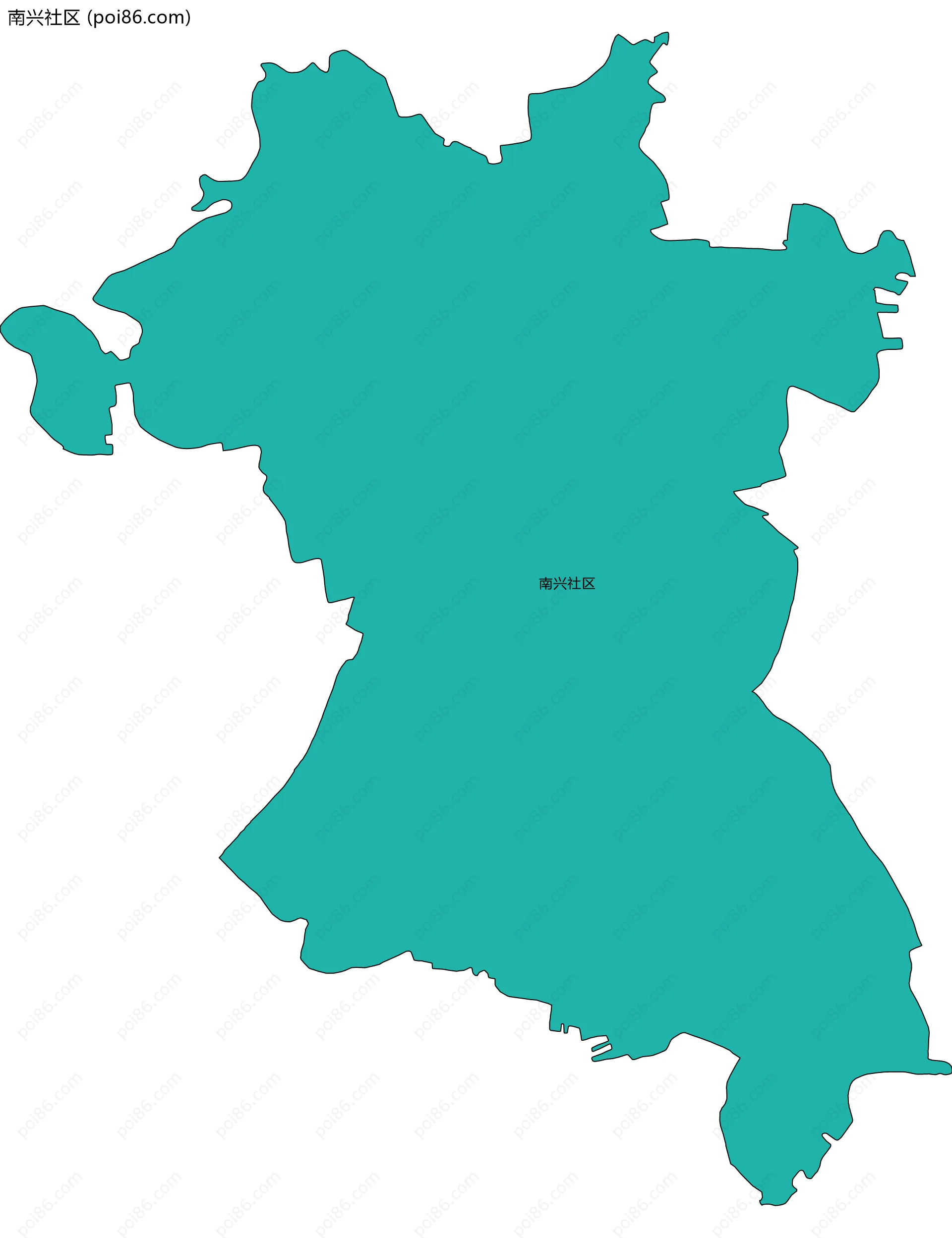 南兴社区边界地图