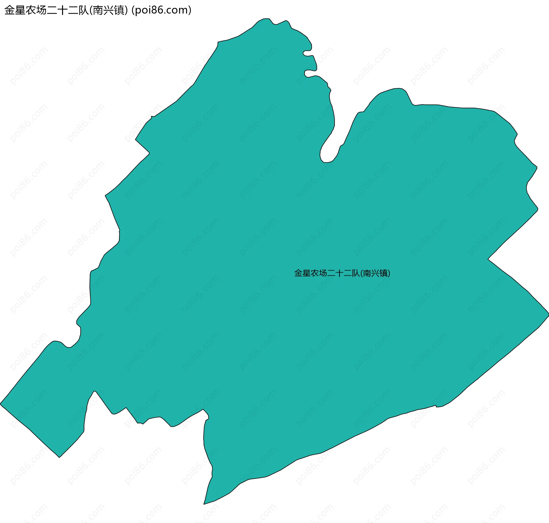 金星农场二十二队(南兴镇)边界地图