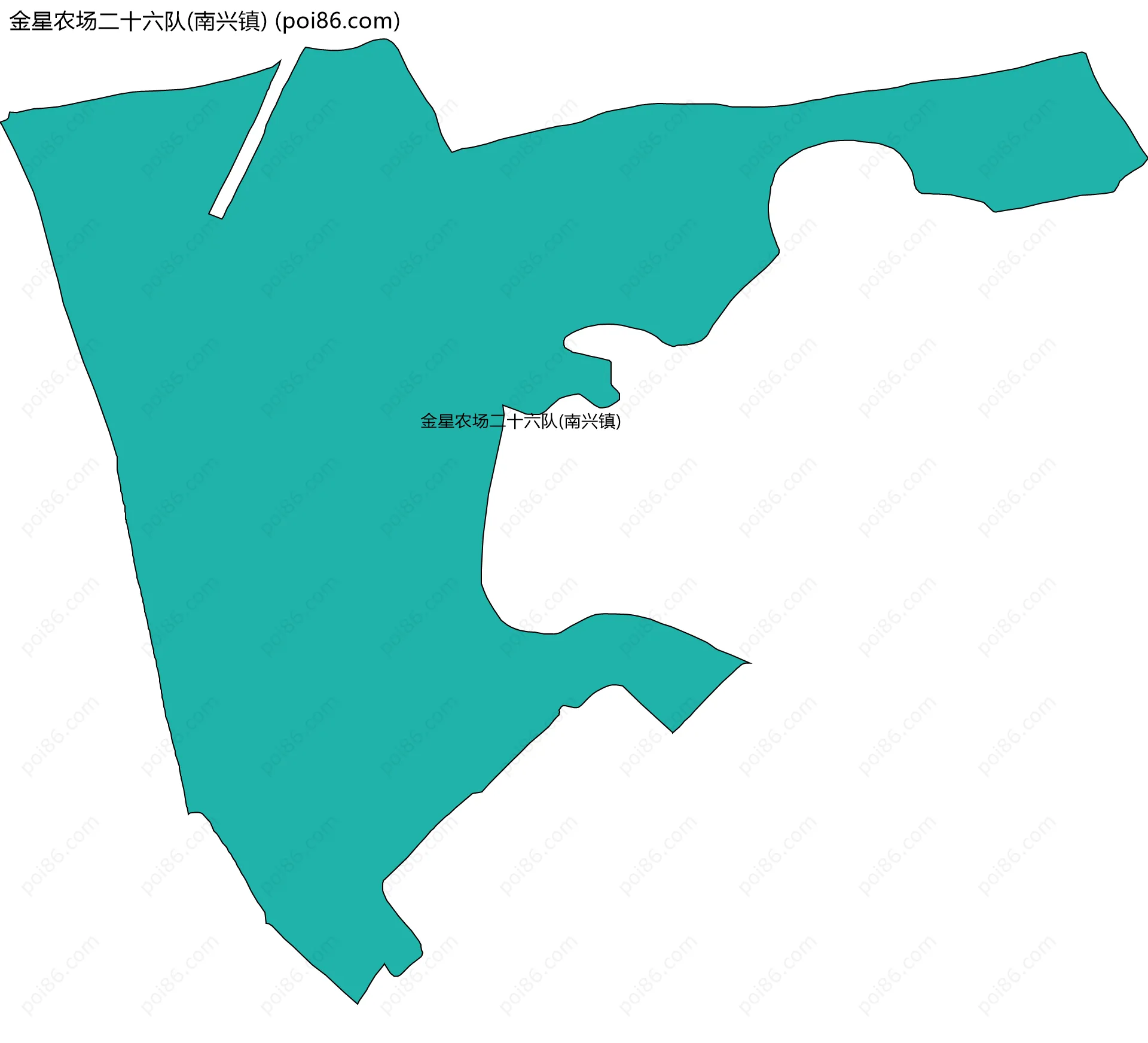 金星农场二十六队(南兴镇)边界地图