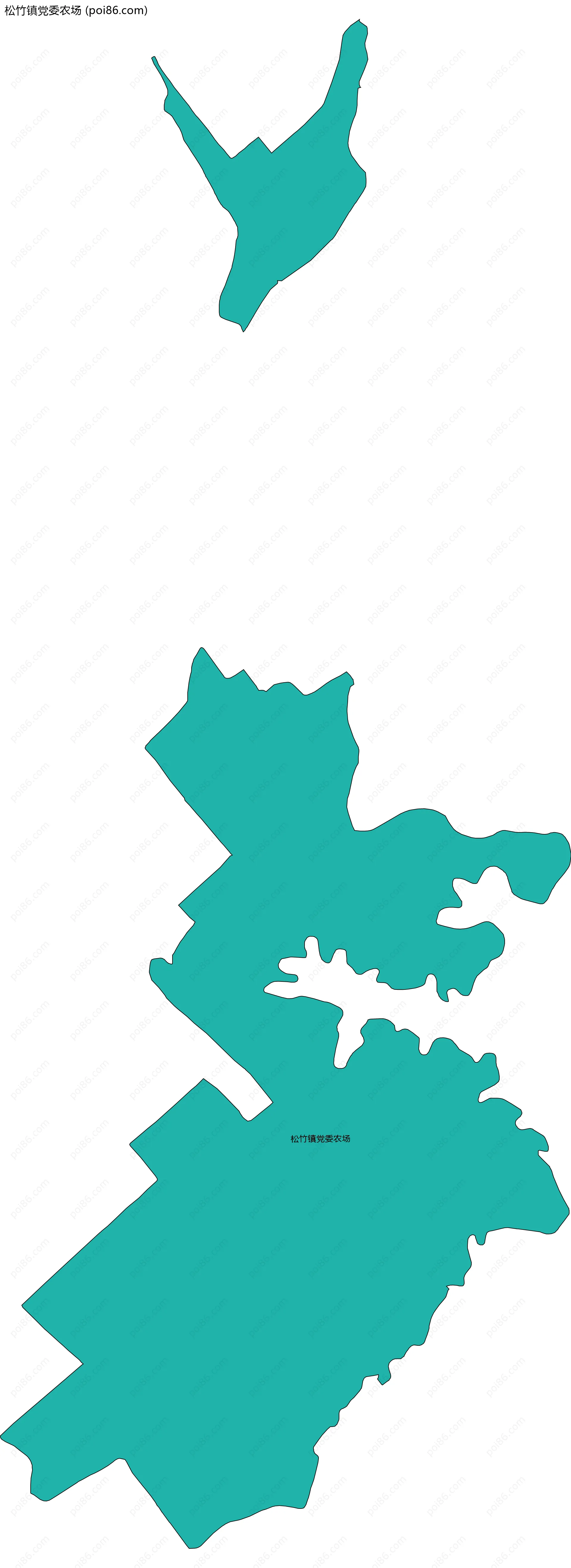 松竹镇党委农场边界地图