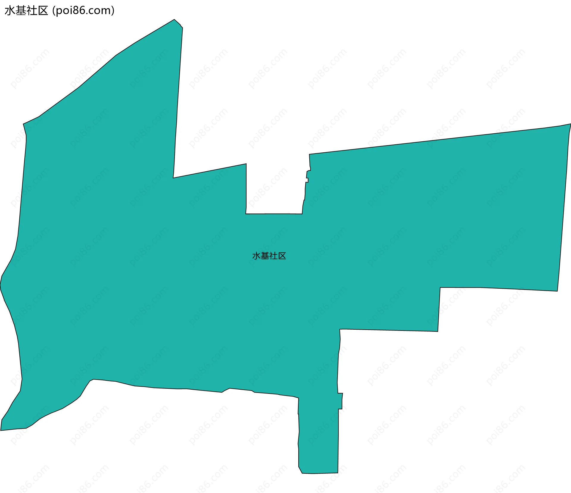 水基社区边界地图